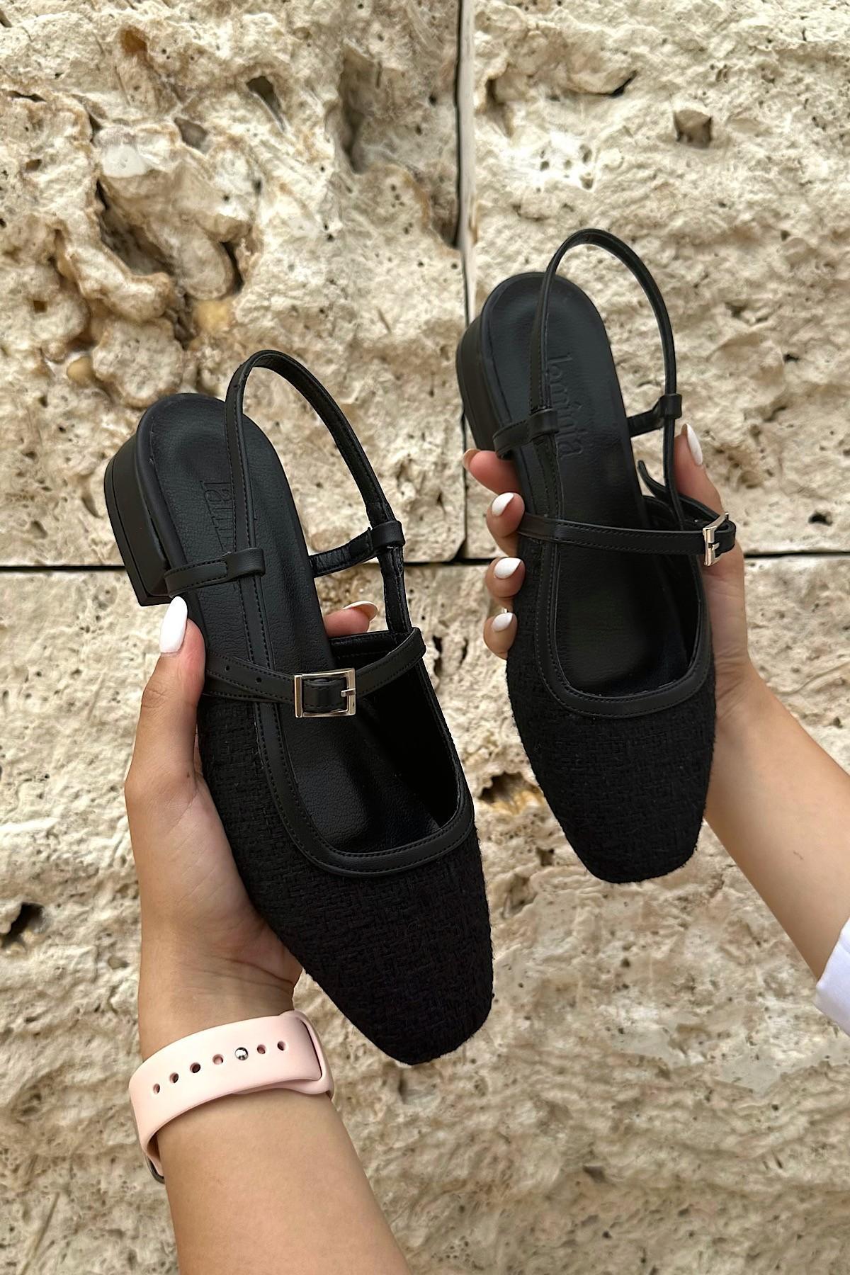 Sista Tüvid Detaylı Babet - SİYAH