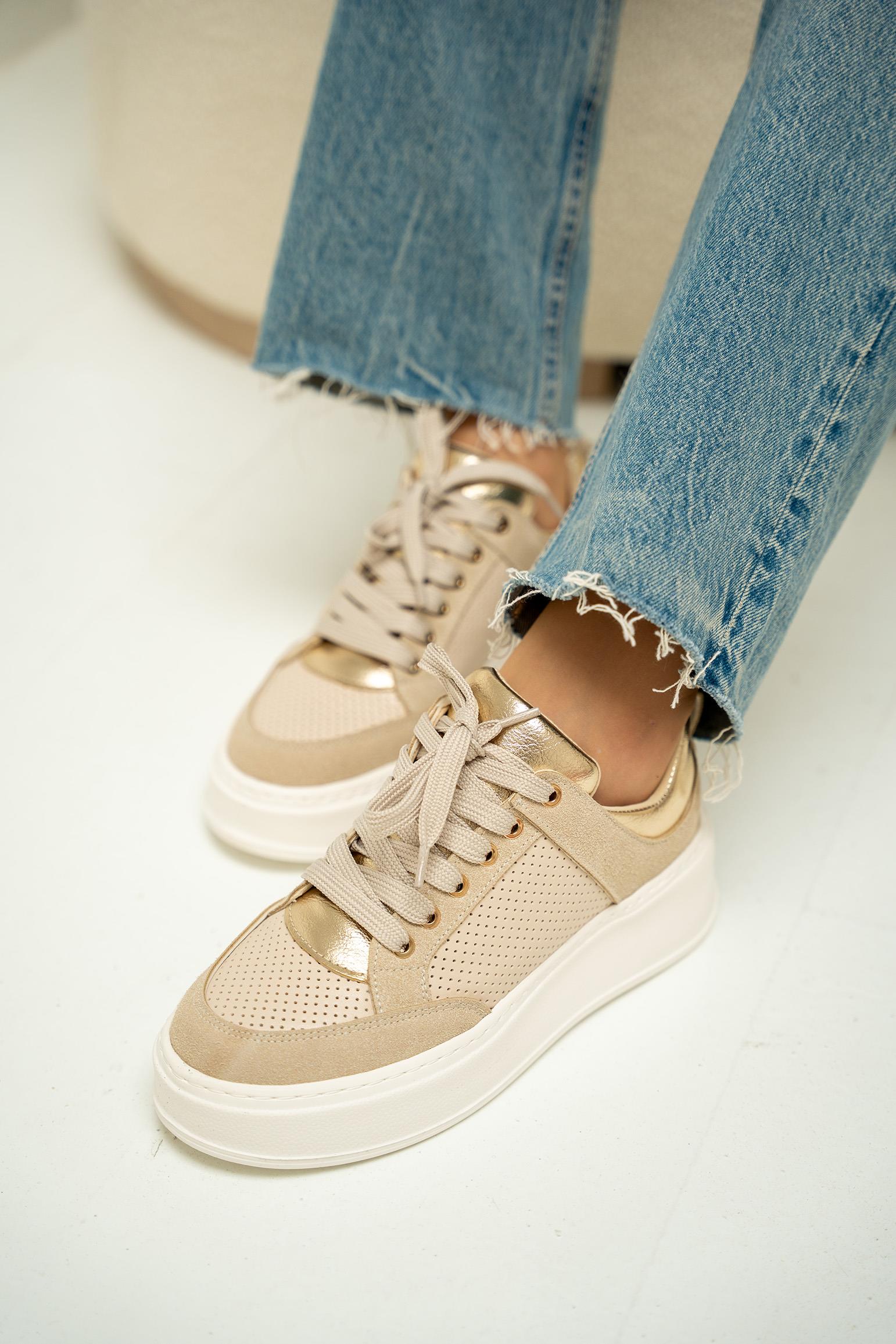 Patos Kadın Spor Ayakkabı - GOLD