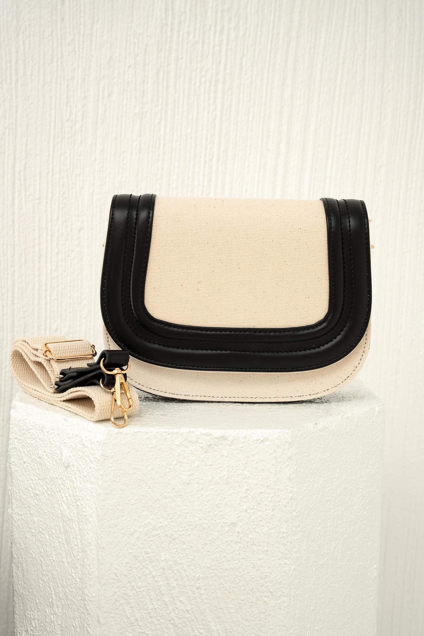 Bella Keten Çapraz Çanta - SİYAH