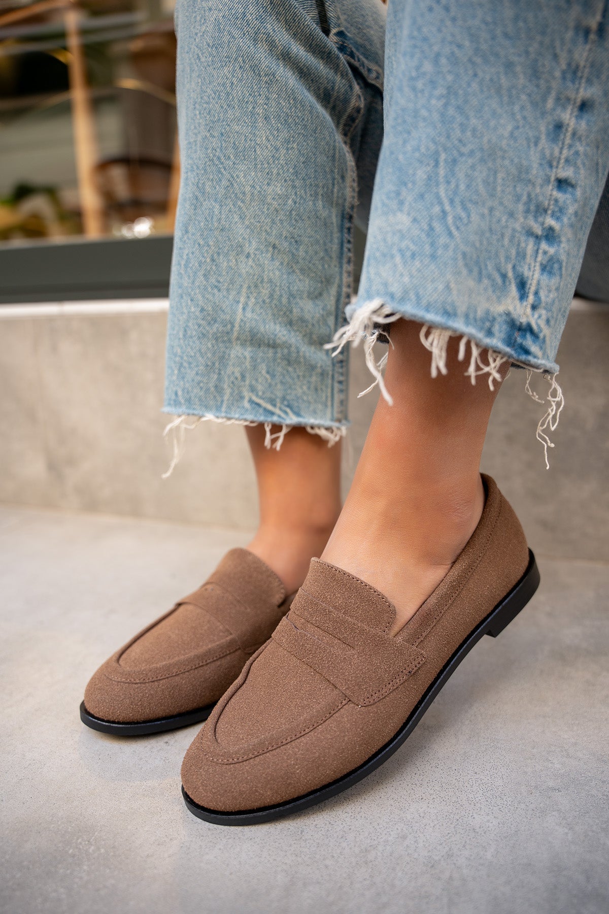 Desna Düz Taban Ayakkabı - AcıKahve Süet