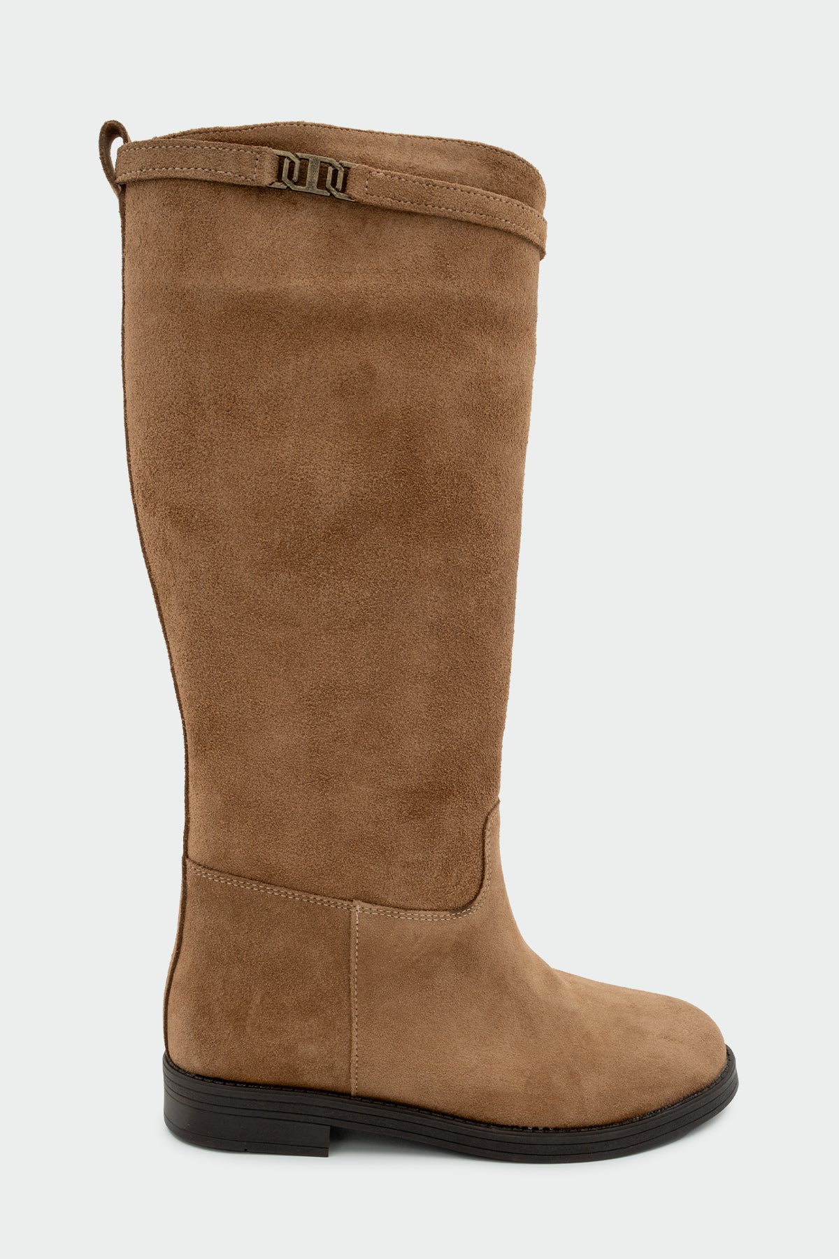 Hunt Çıkarılabilir Toka Detaylı Çizme - VİZON SÜET