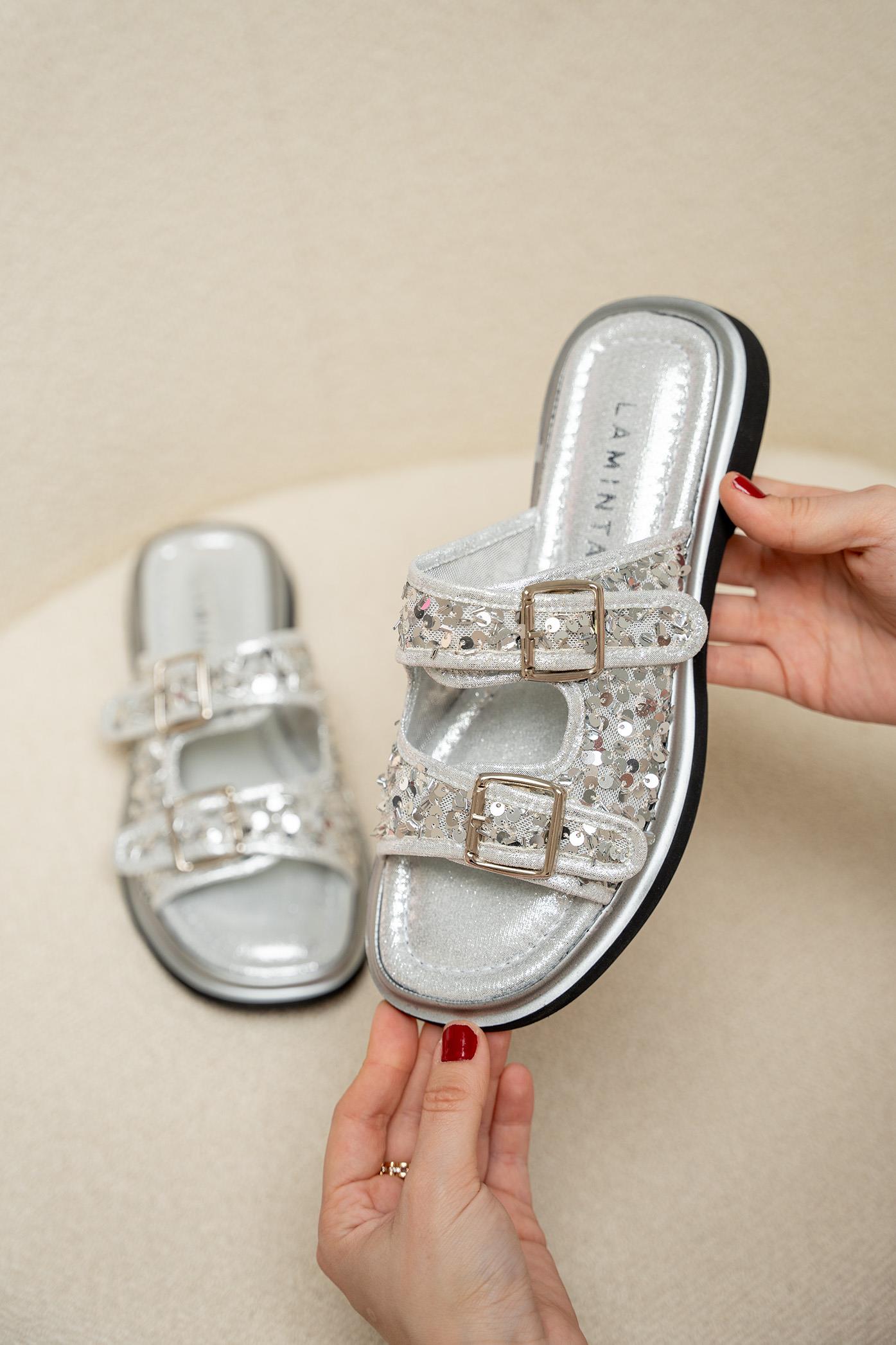 Orby Tokalı Terlik - Silver