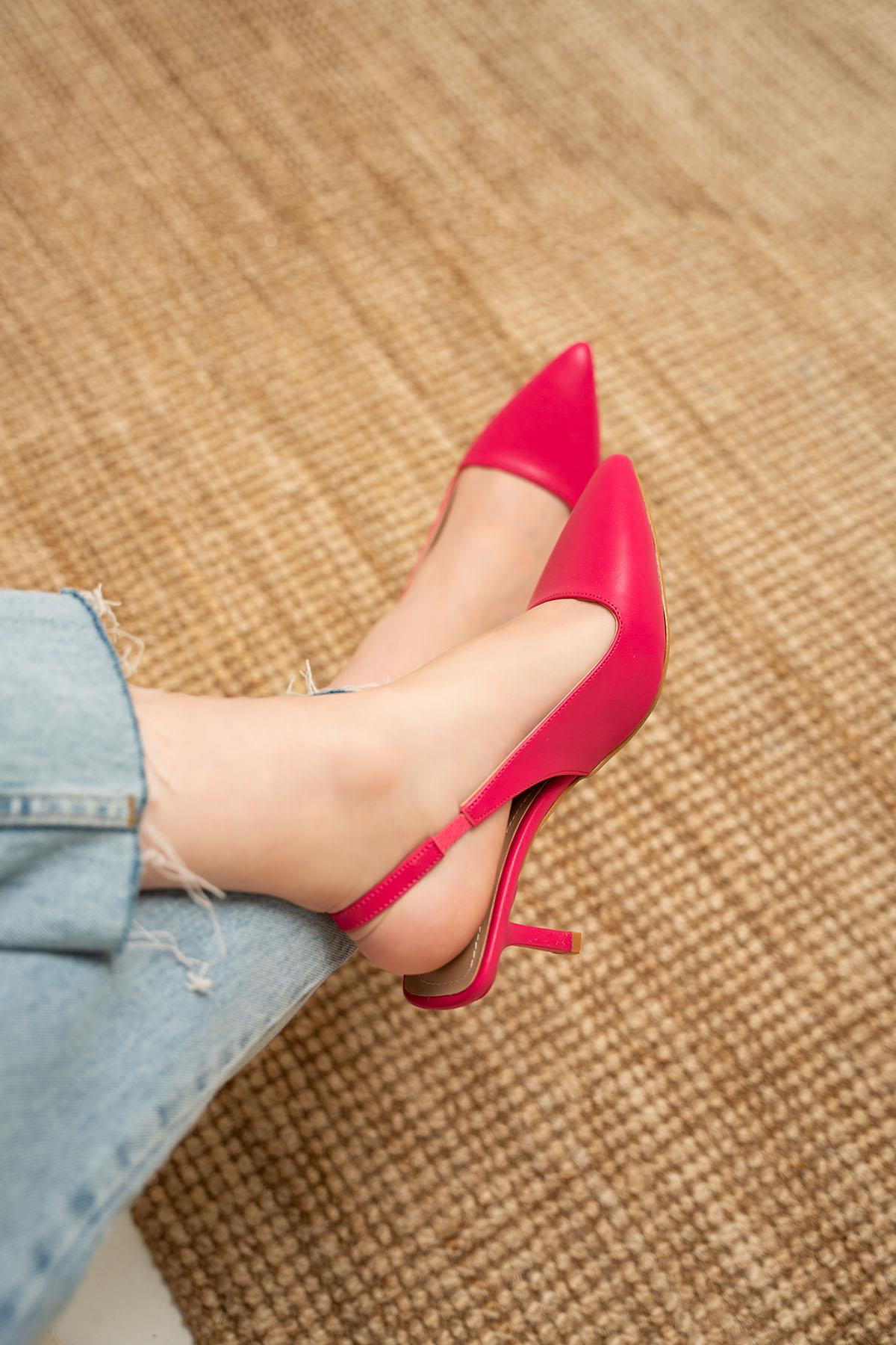 SANDRA TOPUKLU AYAKKABI - FUŞYA