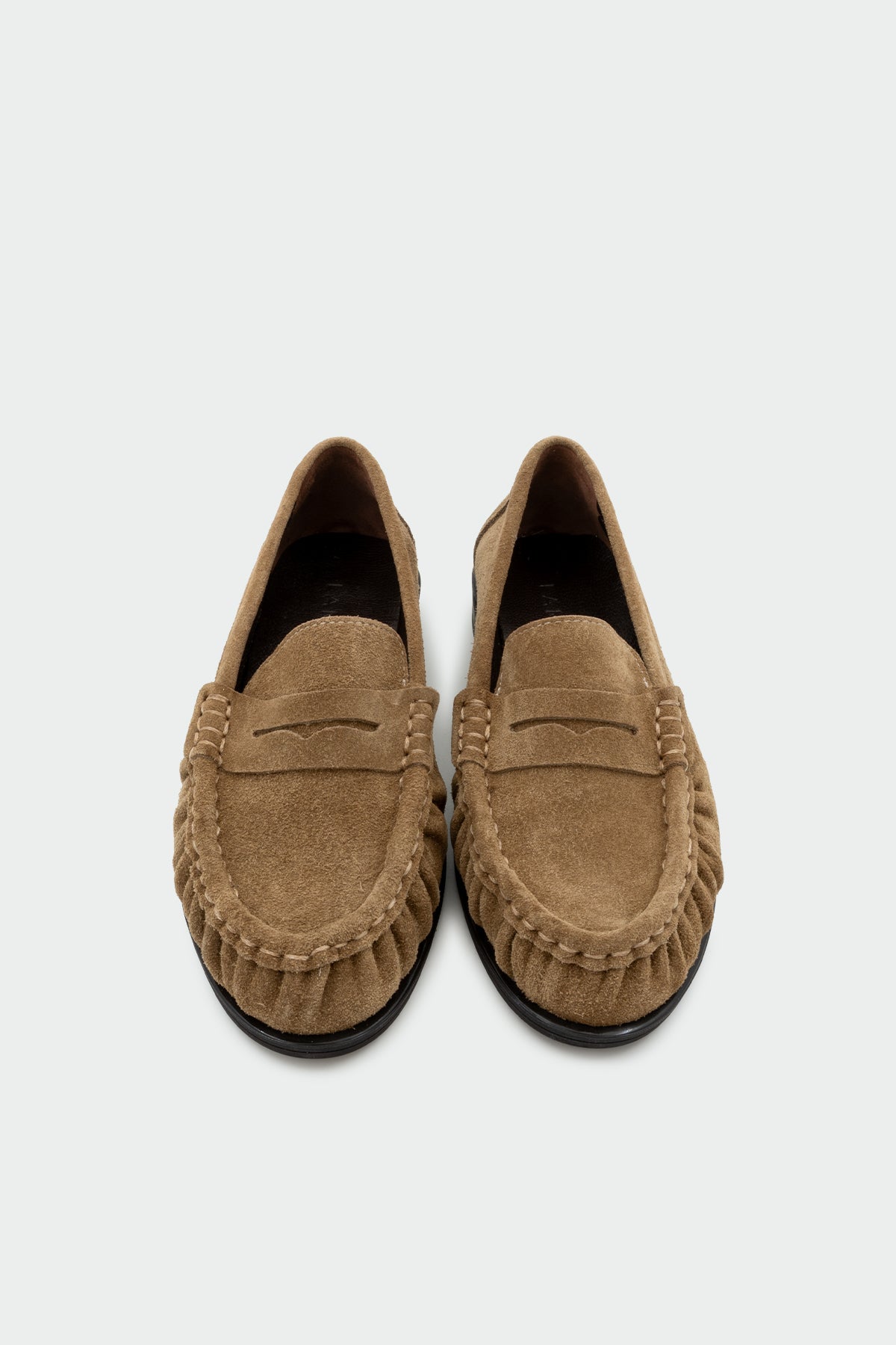 Dipsy Dikiş Detaylı Hakiki Deri Kadın Loafer - Rome Bej Süet