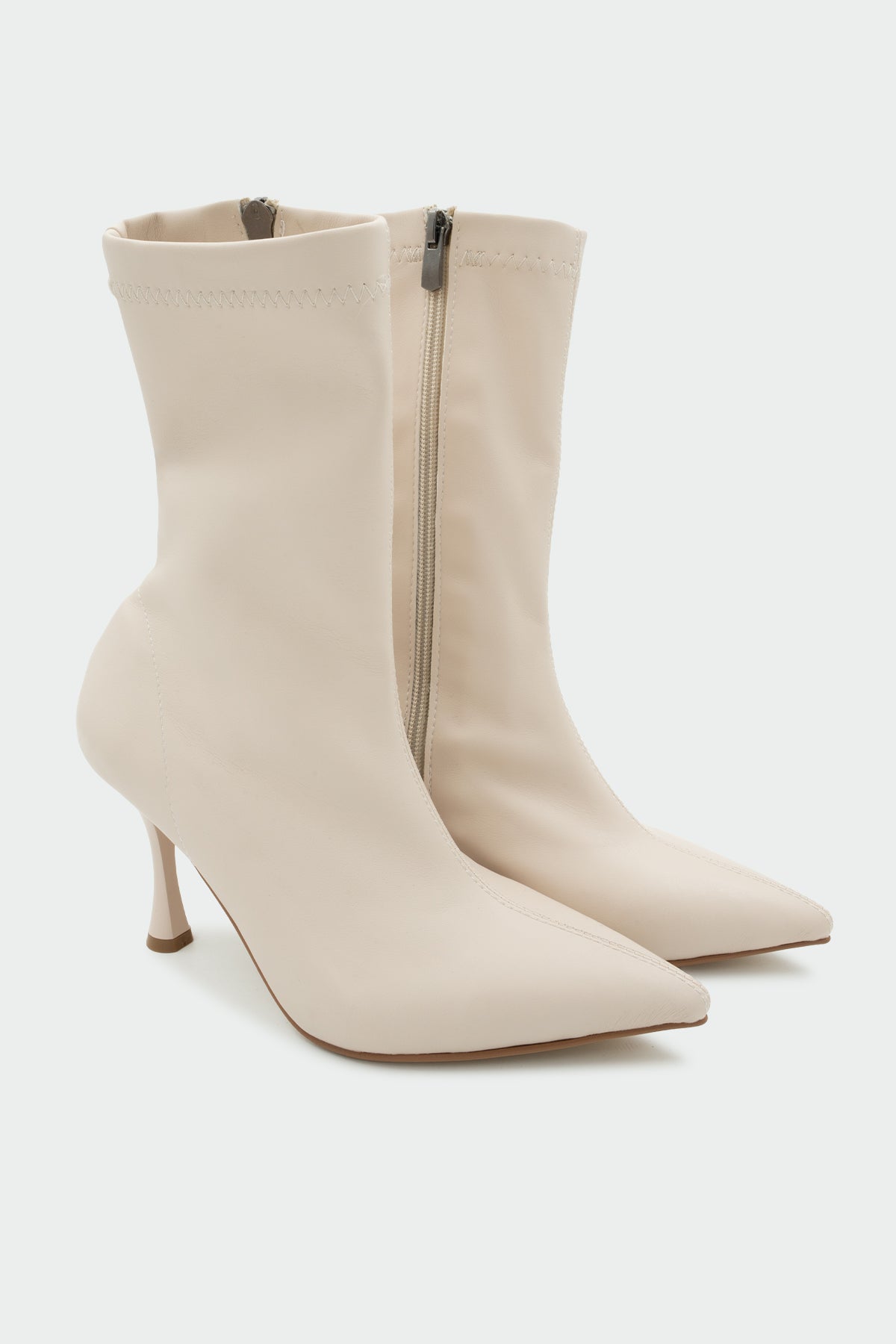 Prino Streç Bot - EKRU DERİ