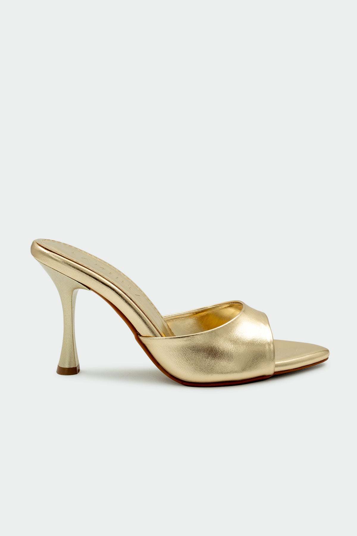 Sonic Sivri Burun Kadın Topuklu Terlik - GOLD