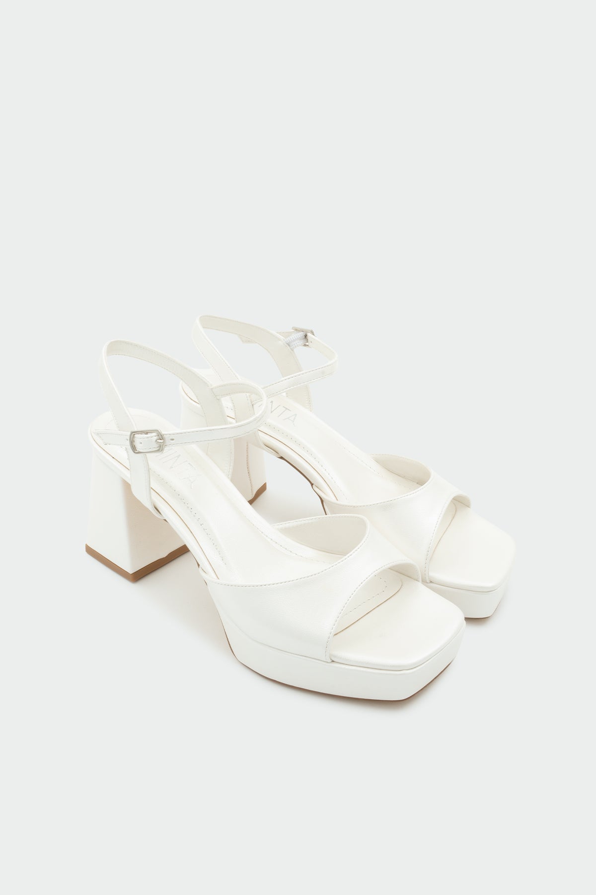 Reese Platform Abiye Kadın Topuklu Ayakkabı - SEDEF BEYAZ