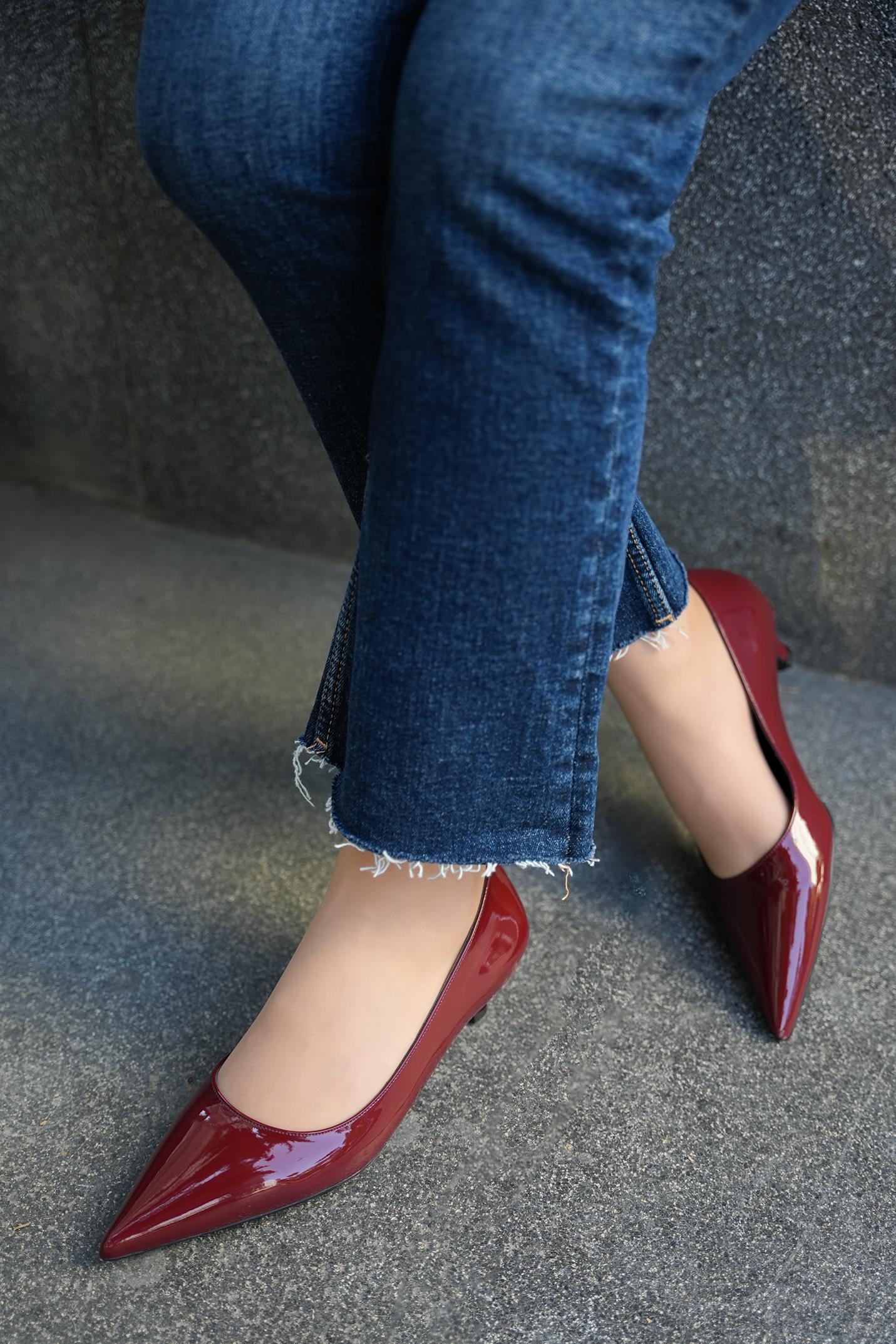 CENNY TOPUKLU AYAKKABI - BORDO RUGAN