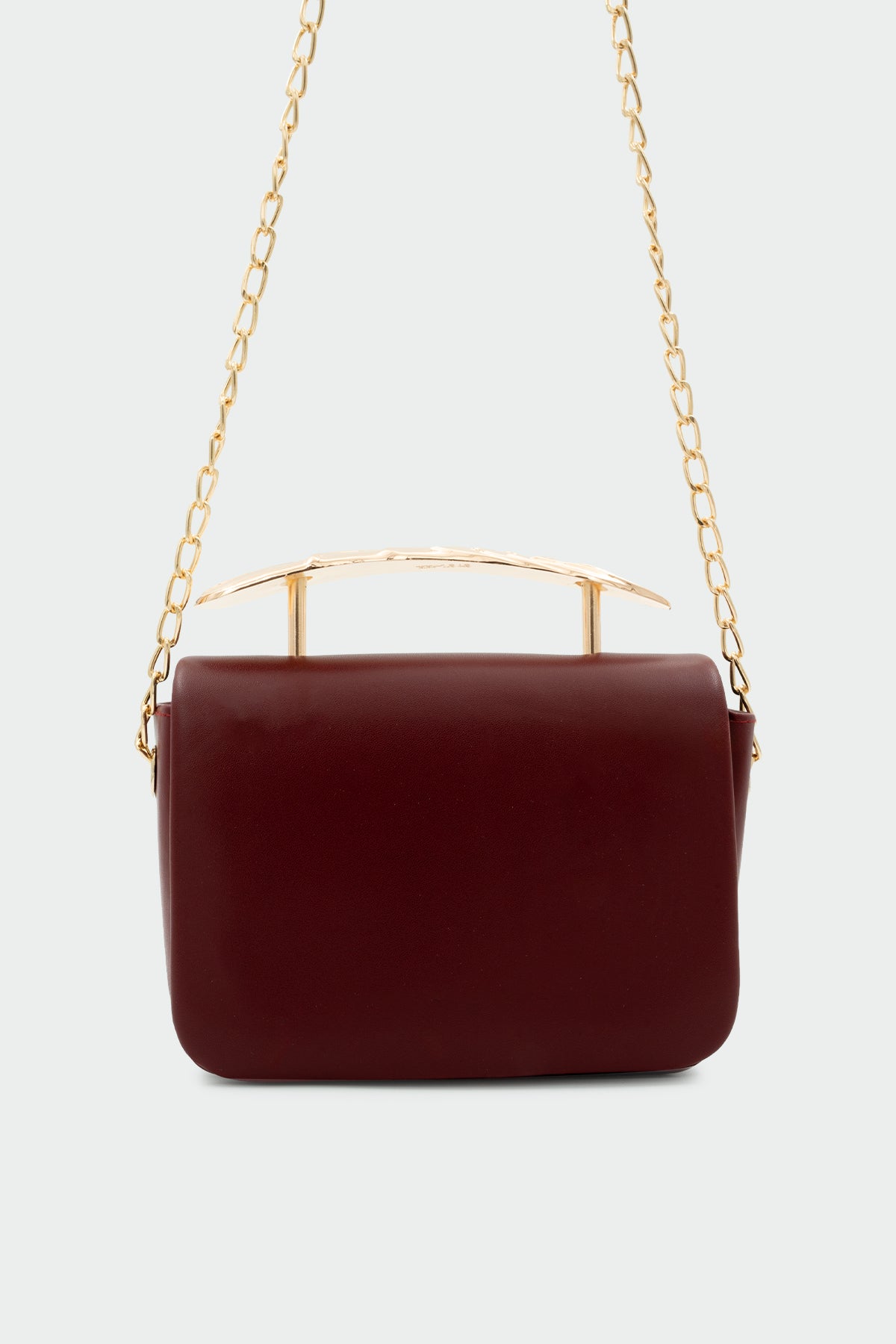 Jesy Gold Aksesuarlı Çapraz Kadın Çanta - BORDO