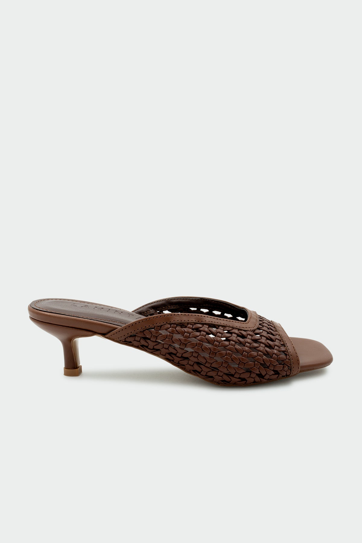 Monic Örgü Detaylı Kadın Tek Bant Terlik - ACI KAHVE