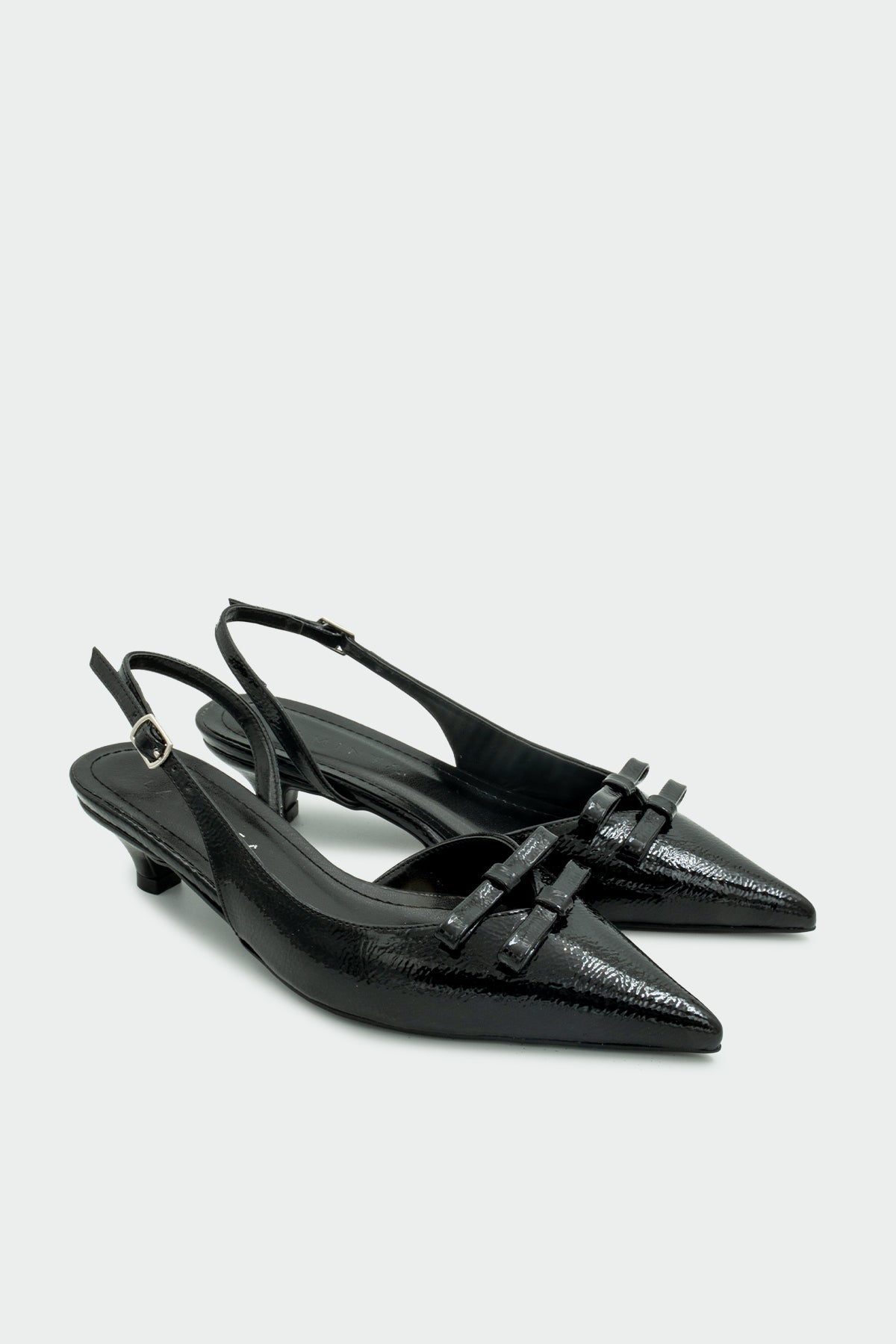 Epsy Fiyonk Detaylı Kadın Topuklu Ayakkabı - SİYAH