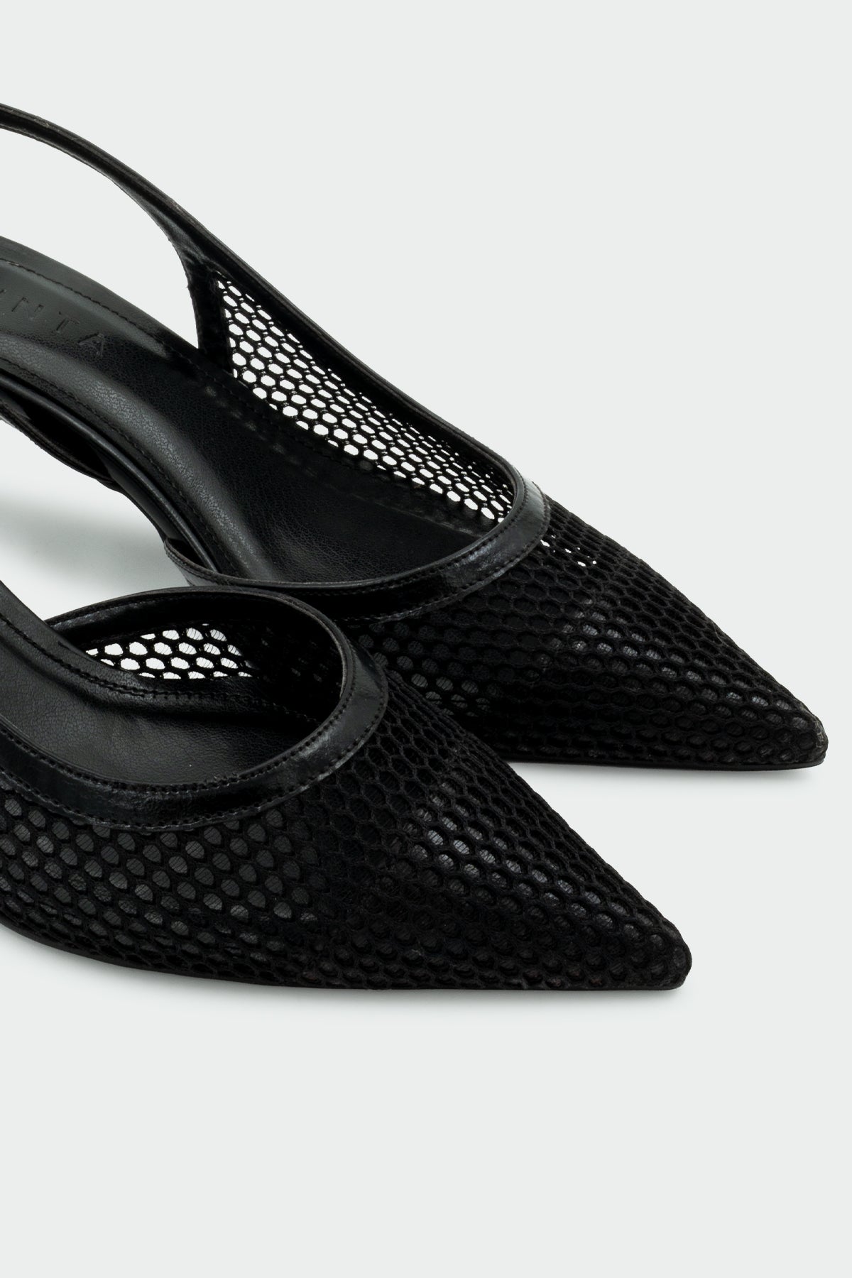 Scoby File Detaylı Kadın Topuklu Ayakkabı - SİYAH