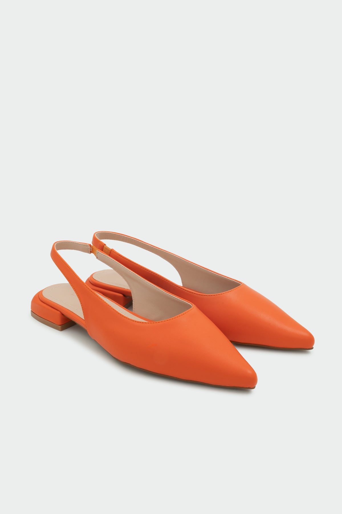 Crown Düz Sivri Burun Kadın Babet - TURUNCU