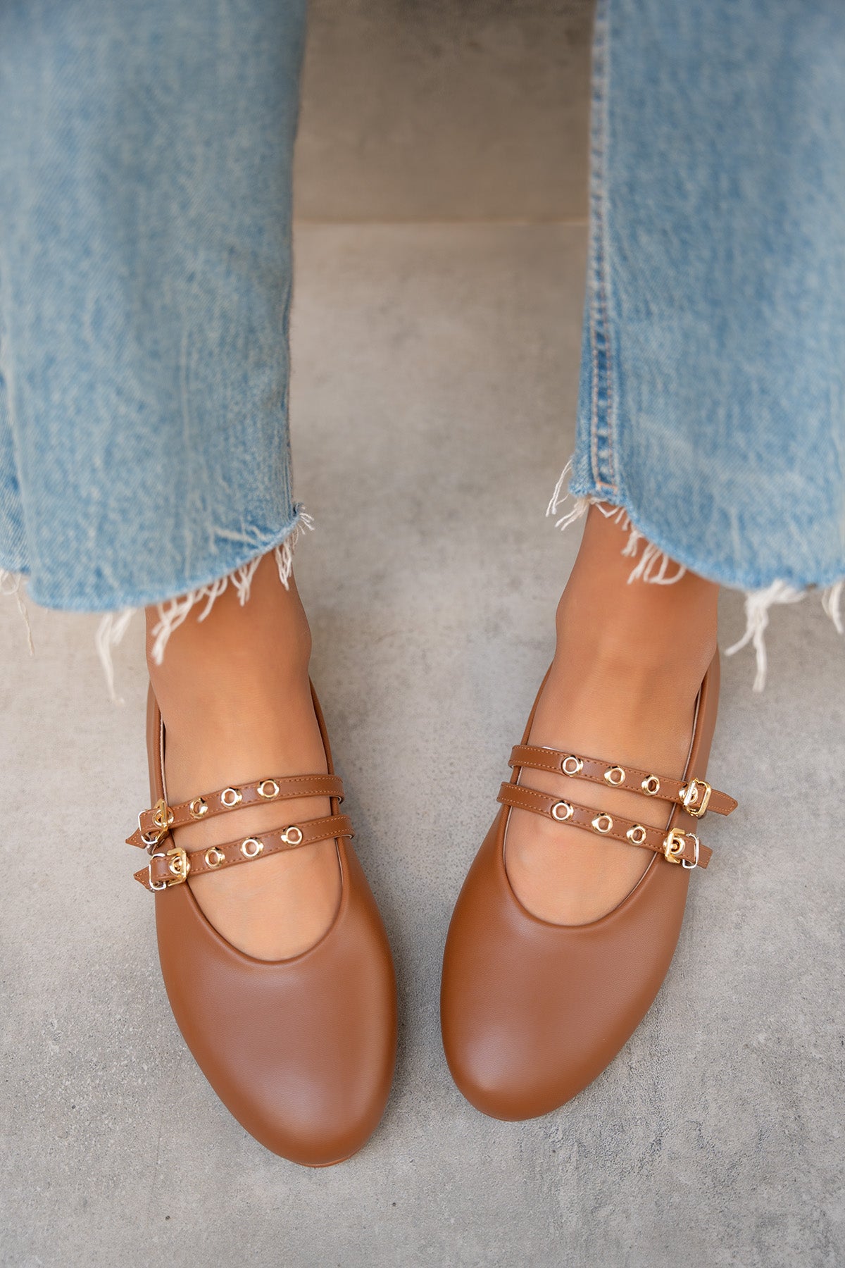 Pari Gold Tokalı Babet - TABA DERİ