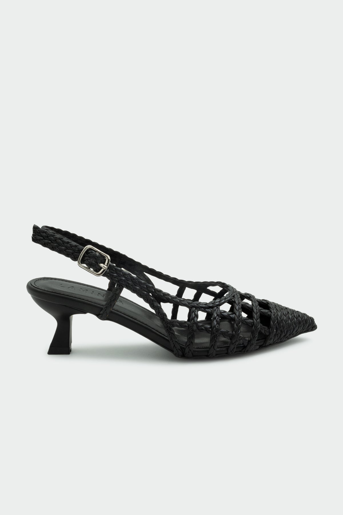 Wenty Örgü Detaylı Kadın Topuklu Ayakkabı - SİYAH