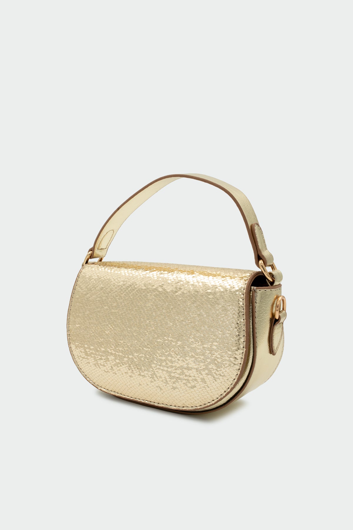 Quas Dokulu Kadın Çapraz Çanta - GOLD
