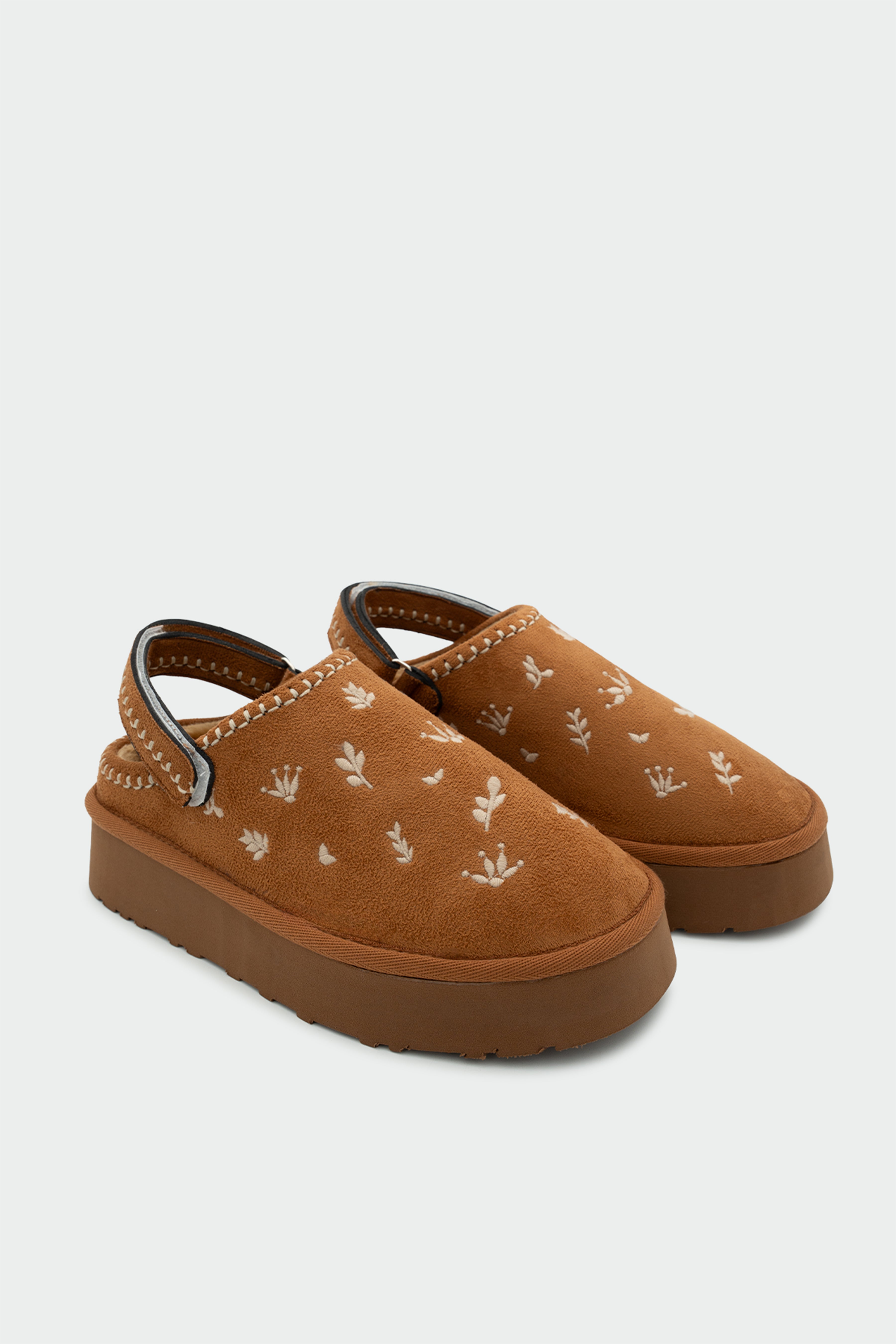 Tavia Nakışlı Kürklü Bot - TABA SÜET