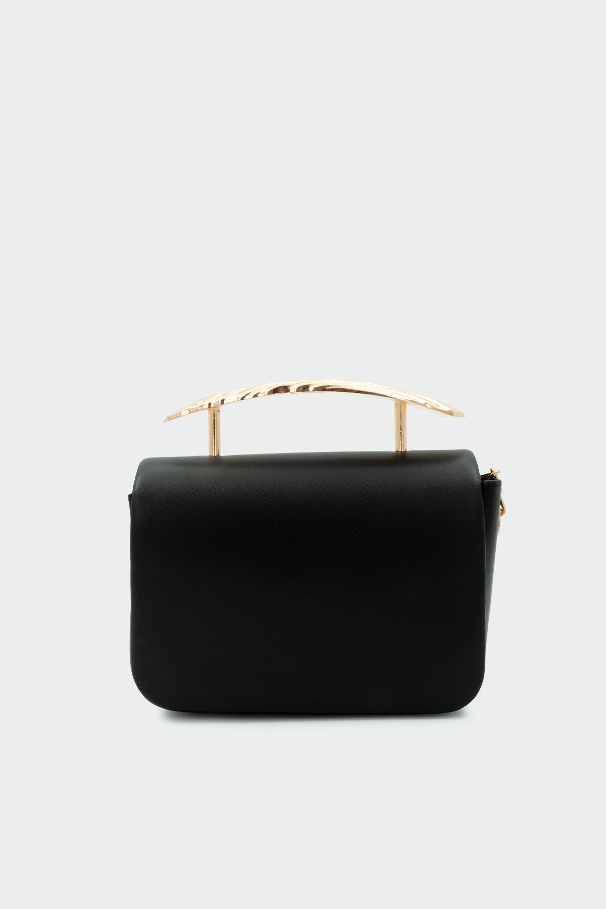 Jesy Gold Aksesuarlı Çapraz Kadın Çanta - SİYAH