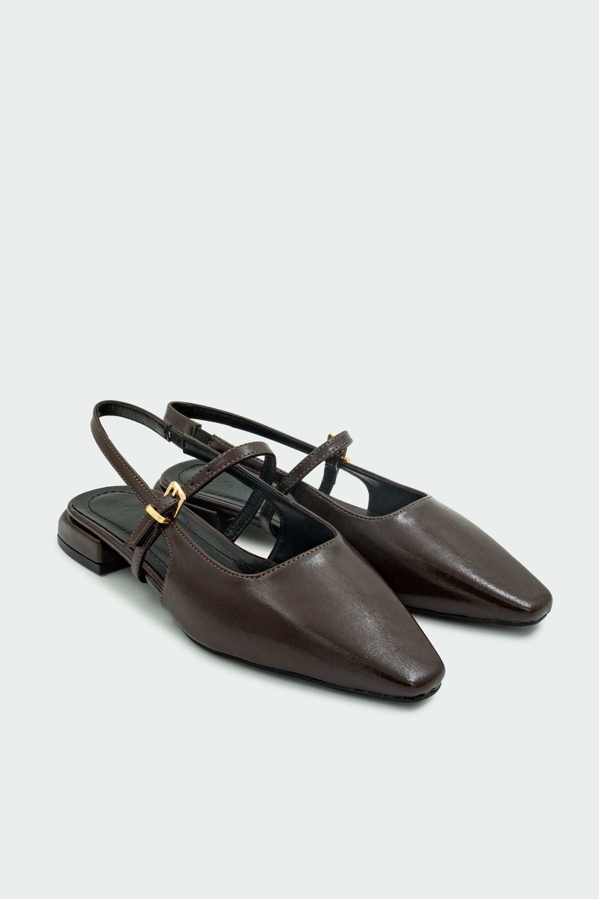 Noir Toka Detaylı Kadın Babet - ACI KAHVE