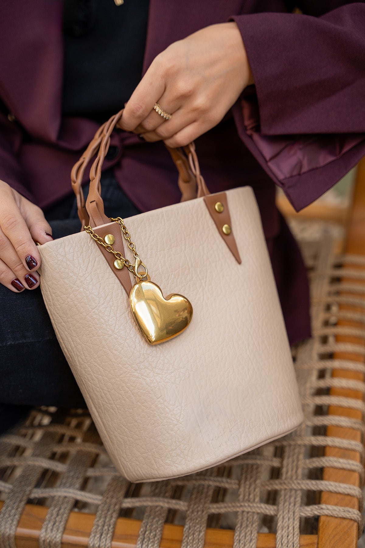 Deks Çapraz Çanta - BEJ