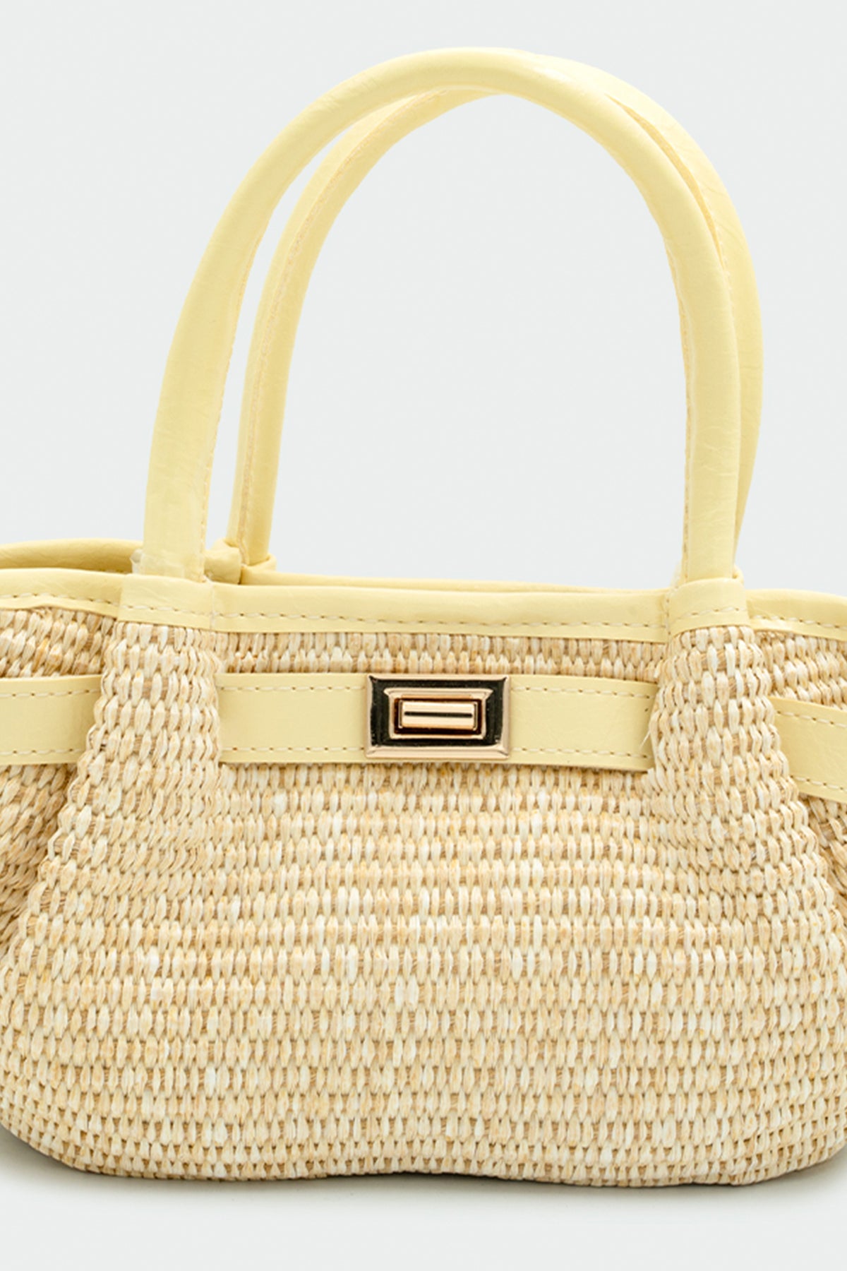 Edge Mini Hasır Çapraz Çanta - SARI