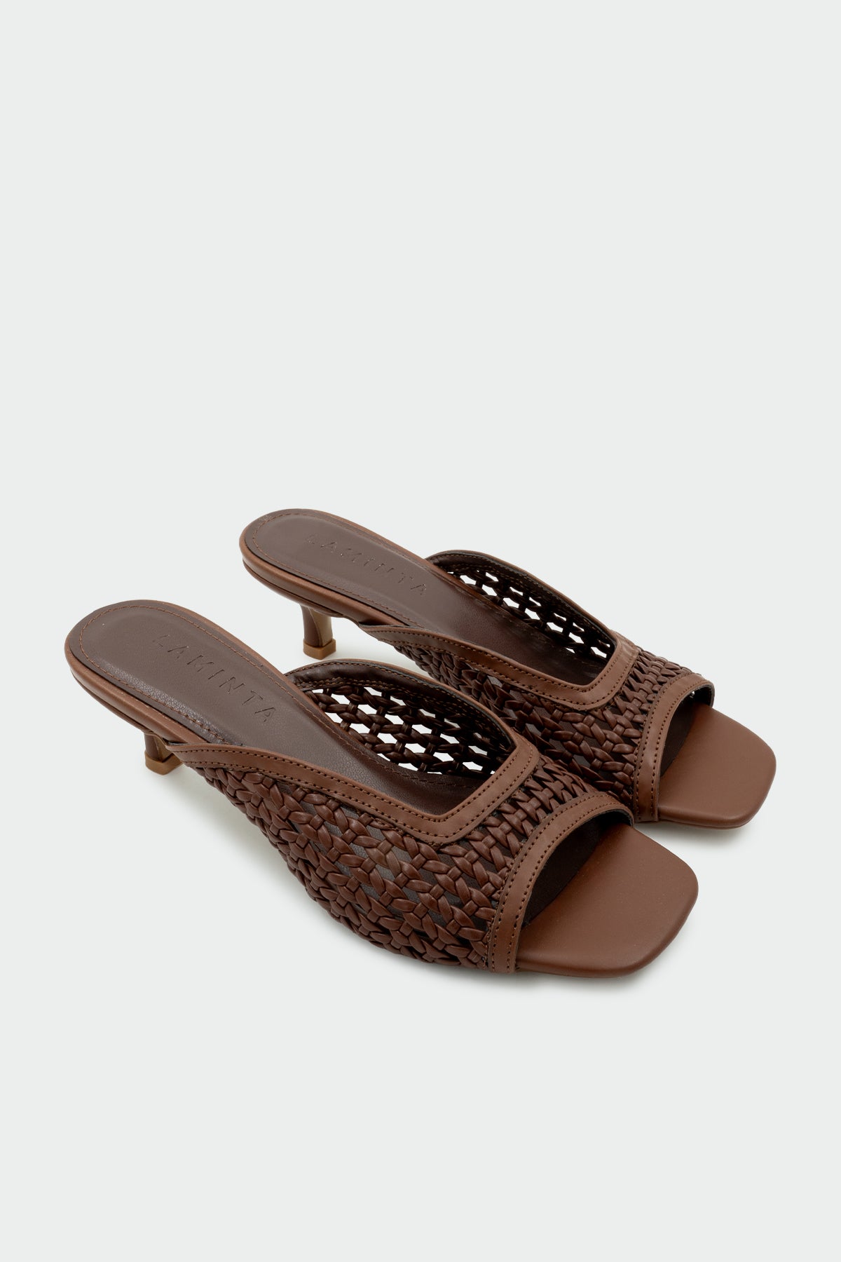 Monic Örgü Detaylı Kadın Tek Bant Terlik - ACI KAHVE
