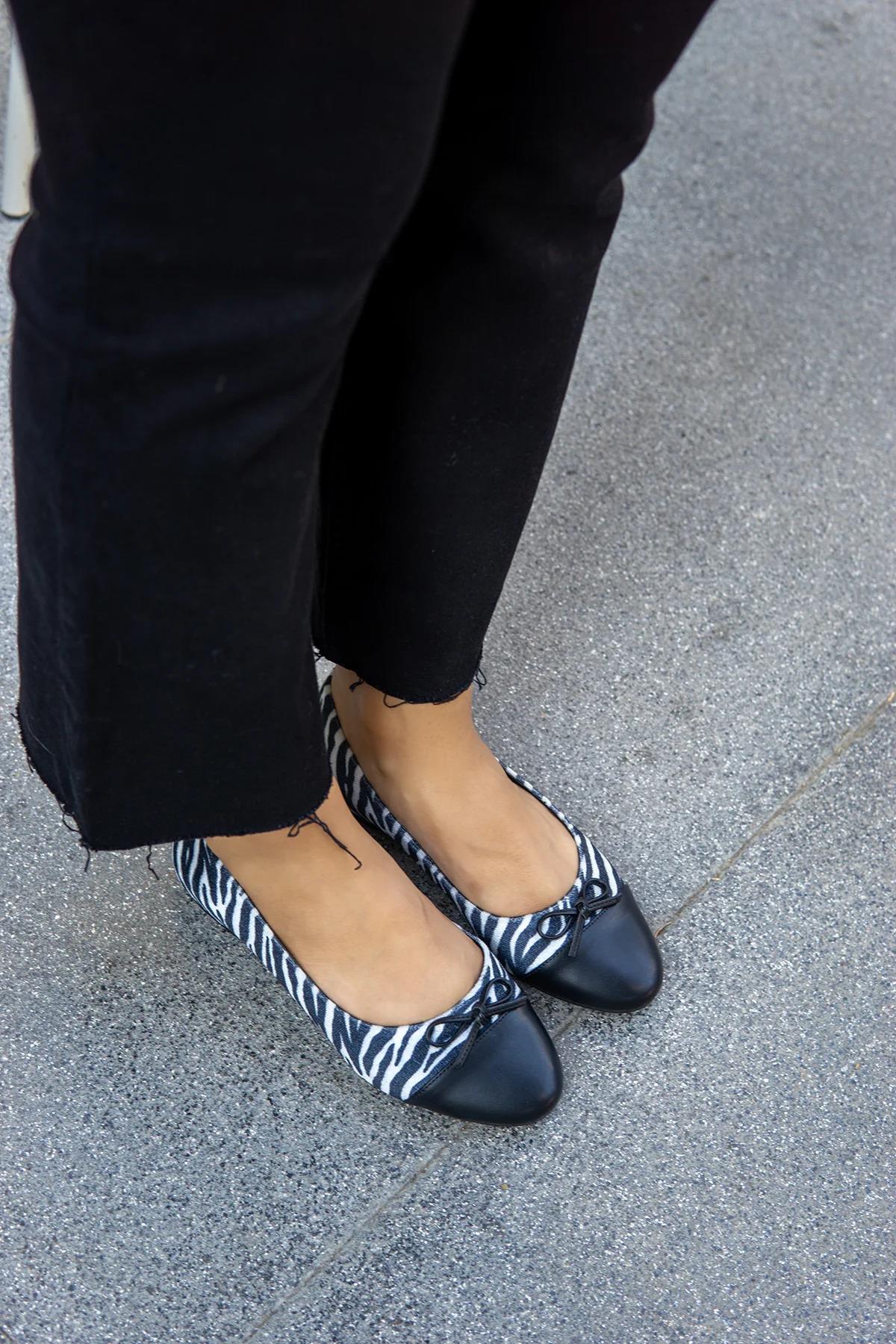 TERESA FİYONK DETAYLI BABET - ZEBRA DESENLİ