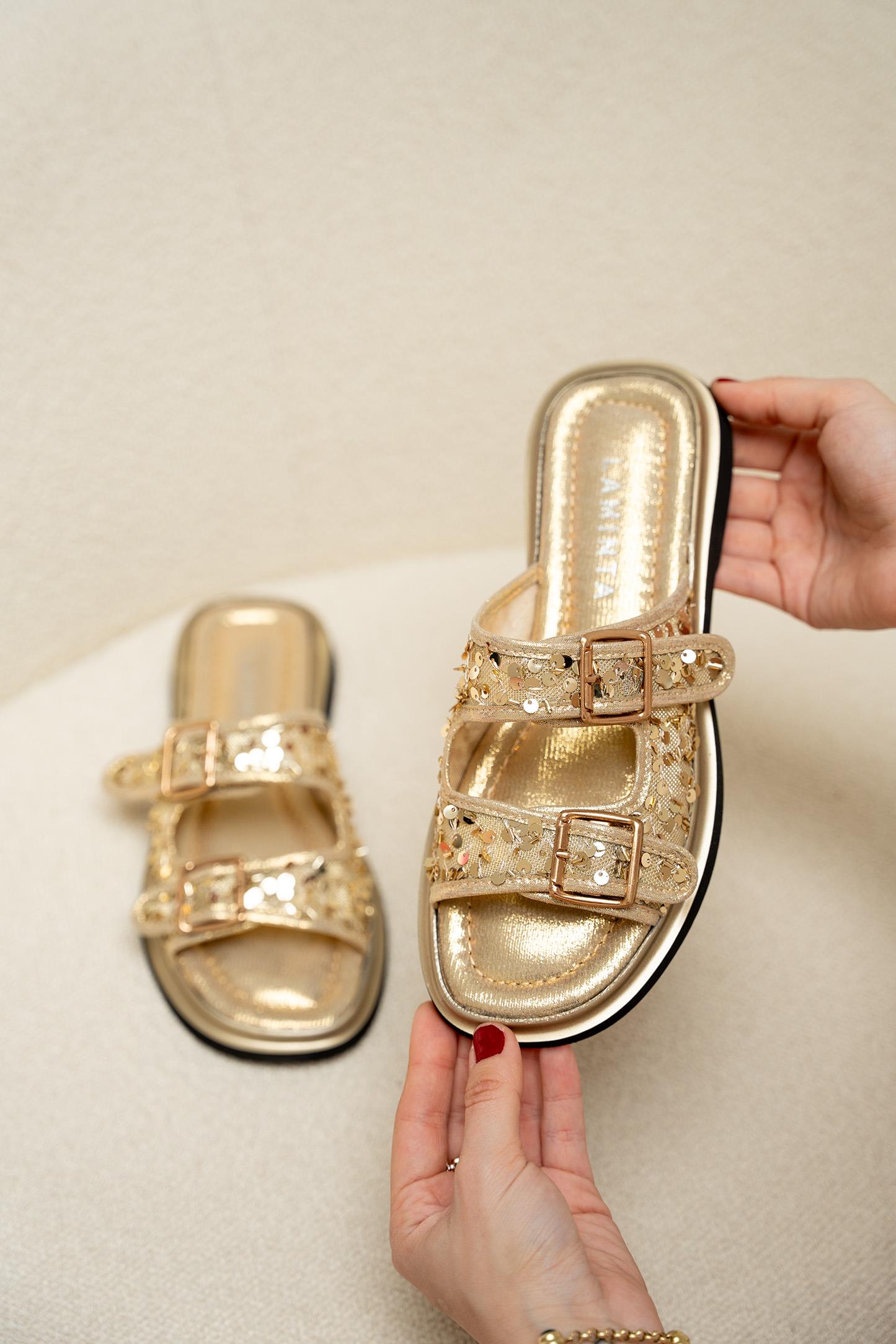 Orby Tokalı Terlik - GOLD