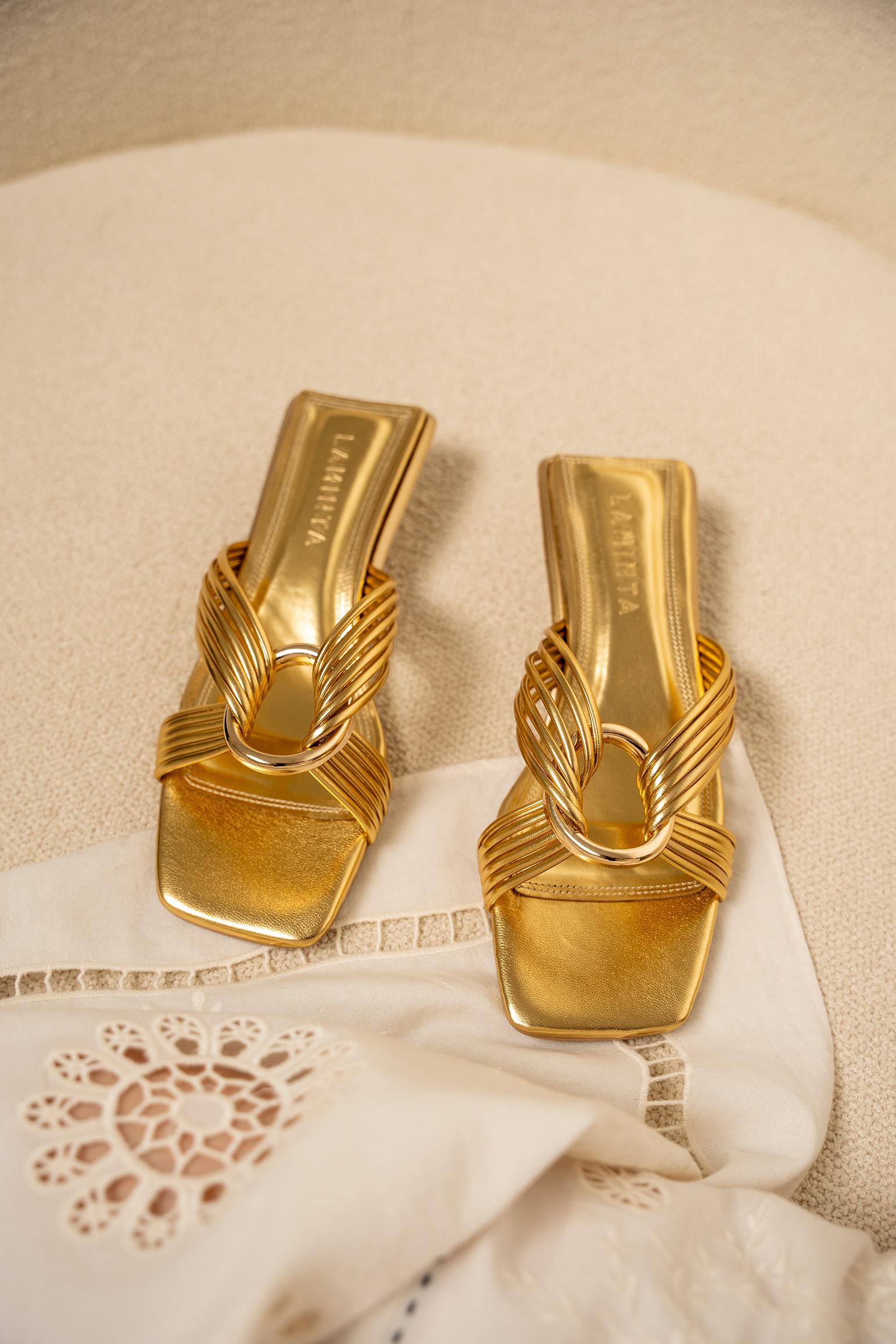 ROSSO HALKA DETAYLI TERLİK - GOLD