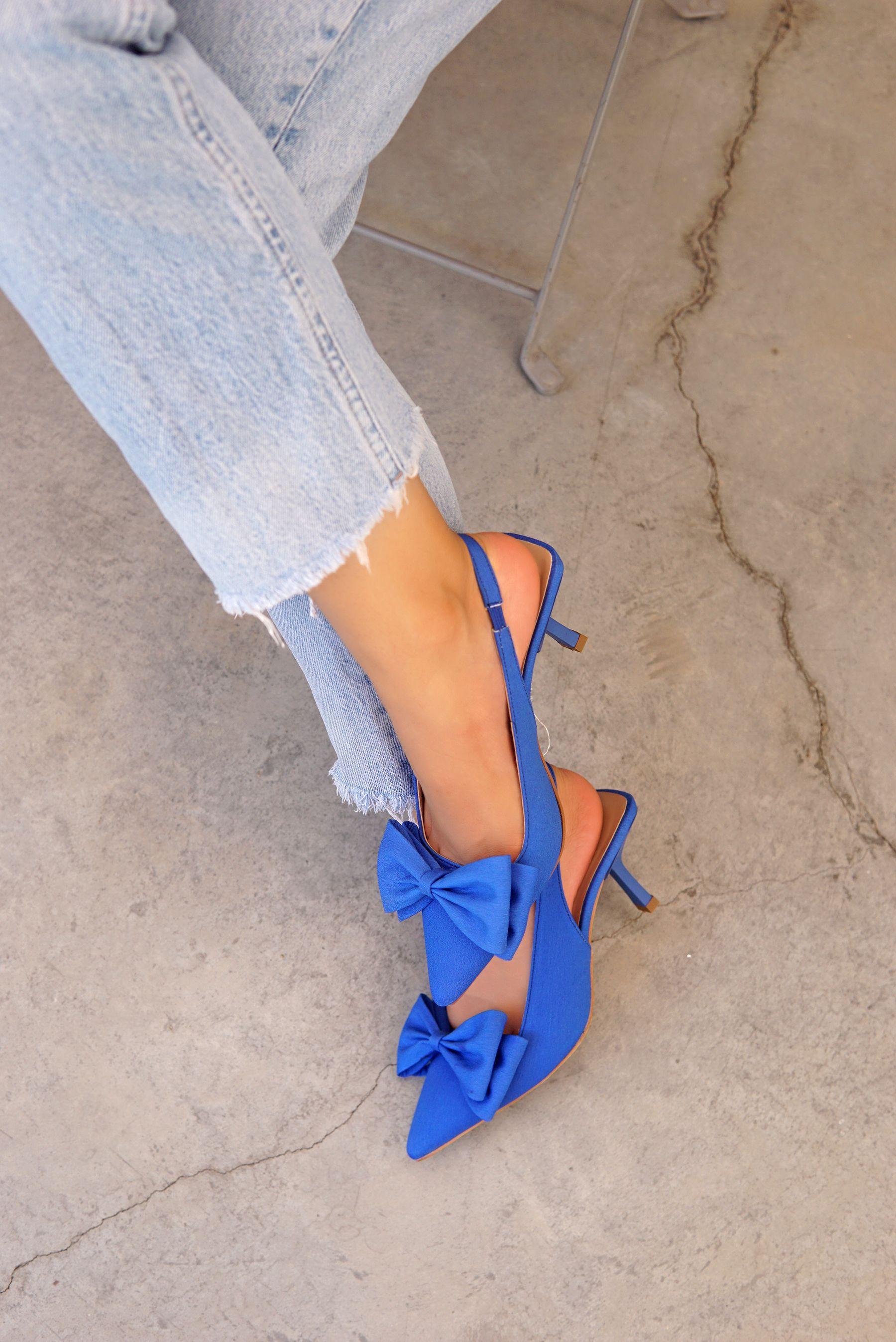 MARİBEL FİYONKLU TOPUKLU AYAKKABI - SAX