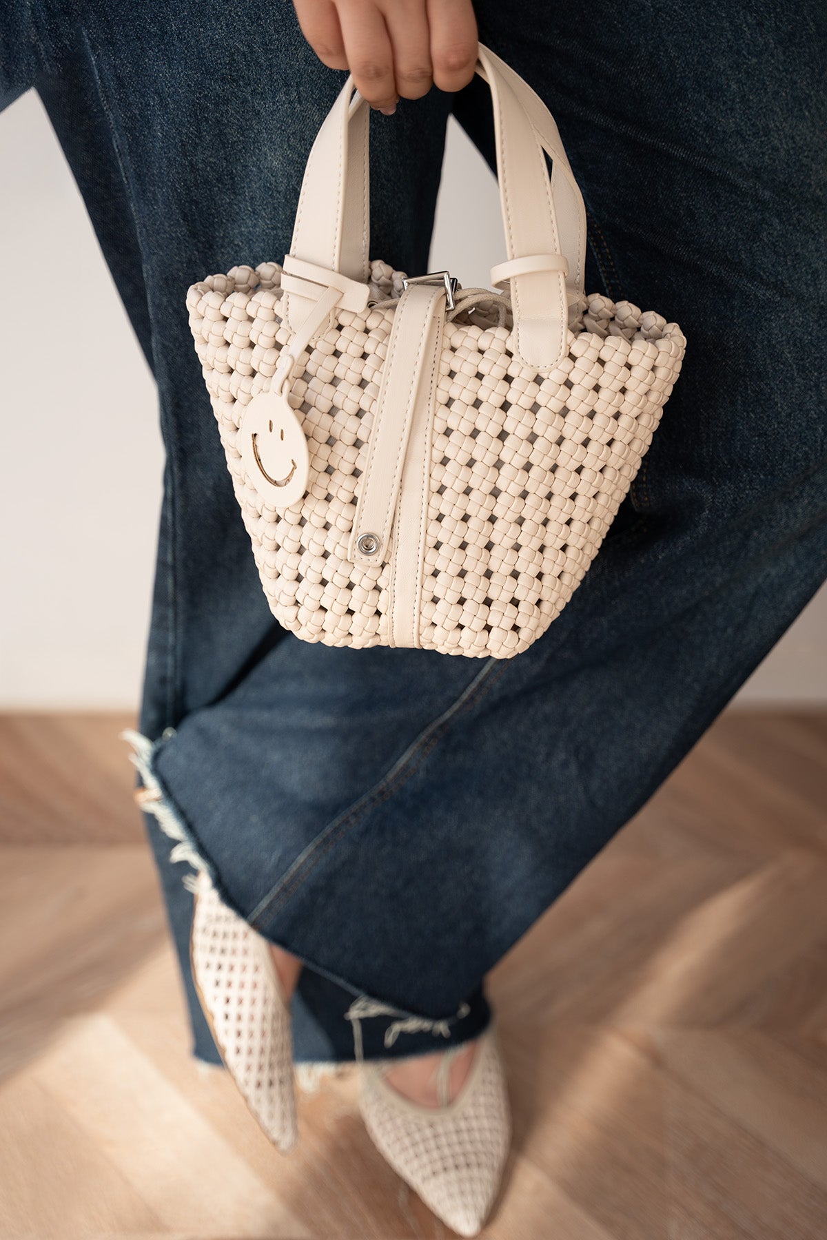 Seer Örgülü Charm Detaylı Tote Çanta - TEN