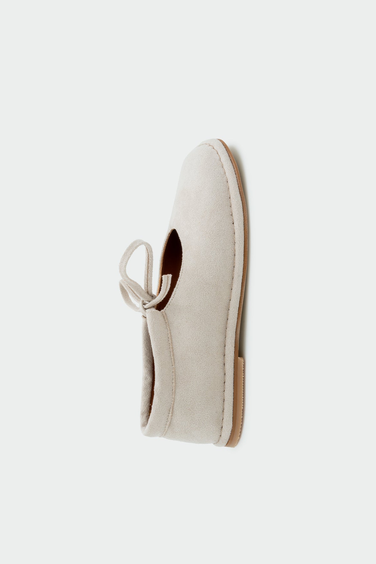 Mex Bağcık Detaylı Kadın Barefoot Ayakkabı - BEJ SÜET