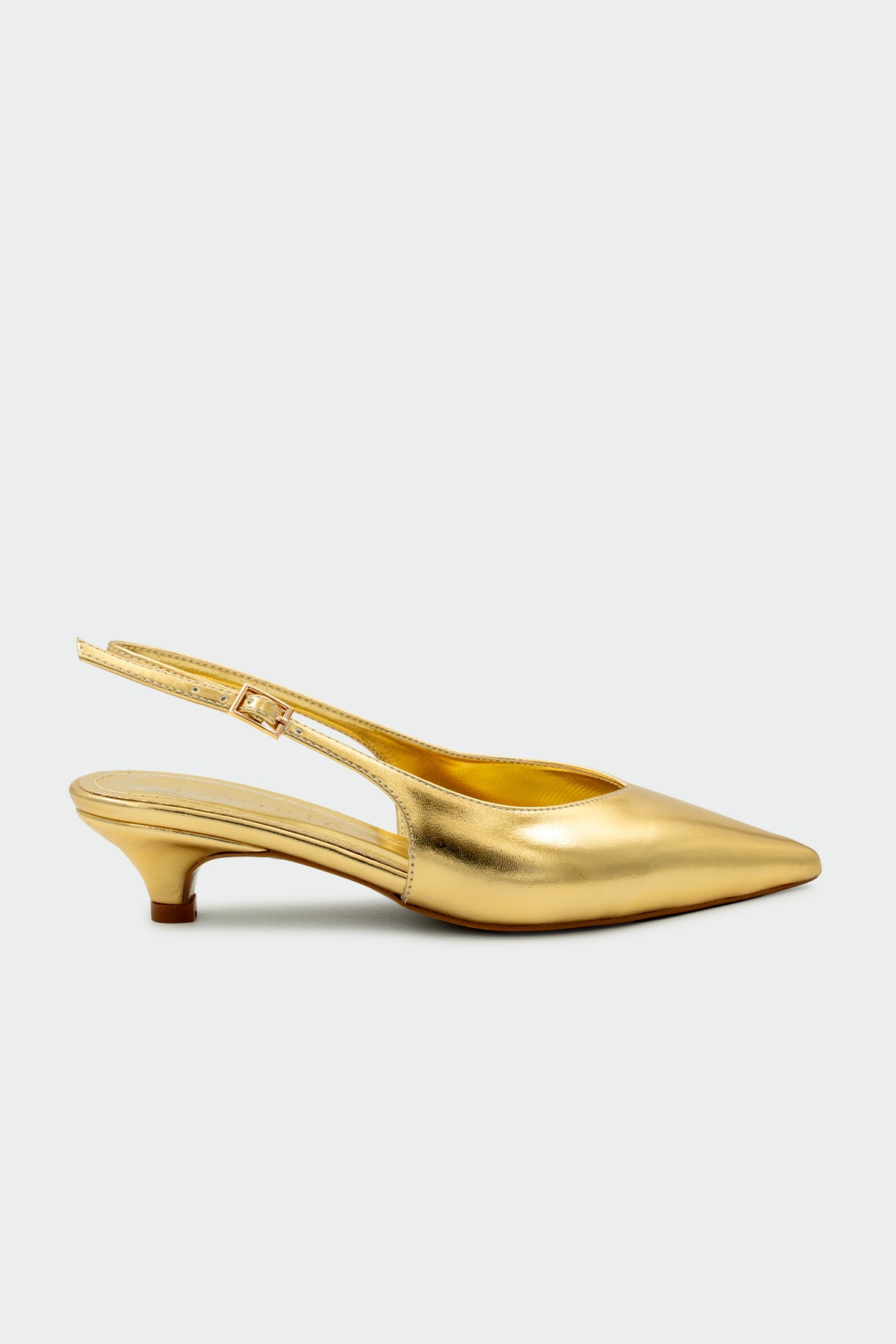 Siento Tokalı Düz Kadın Topuklu Ayakkabı - GOLD