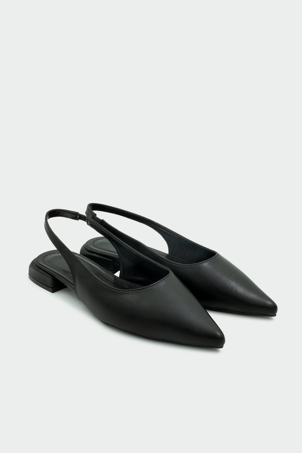 Crown Düz Sivri Burun Kadın Babet - SİYAH