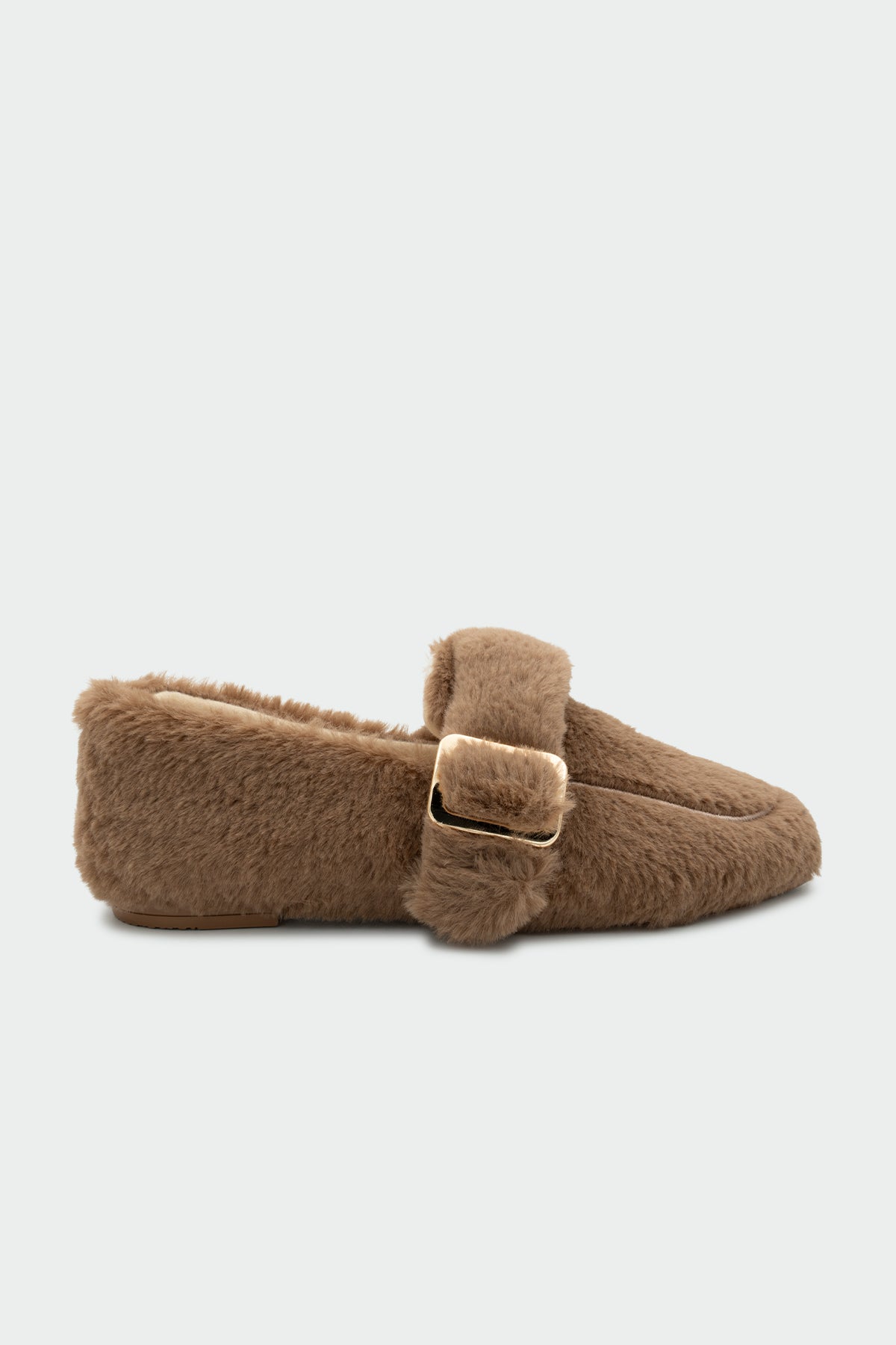 Flufy Toka Detaylı Peluş Ev Babeti - VİZON