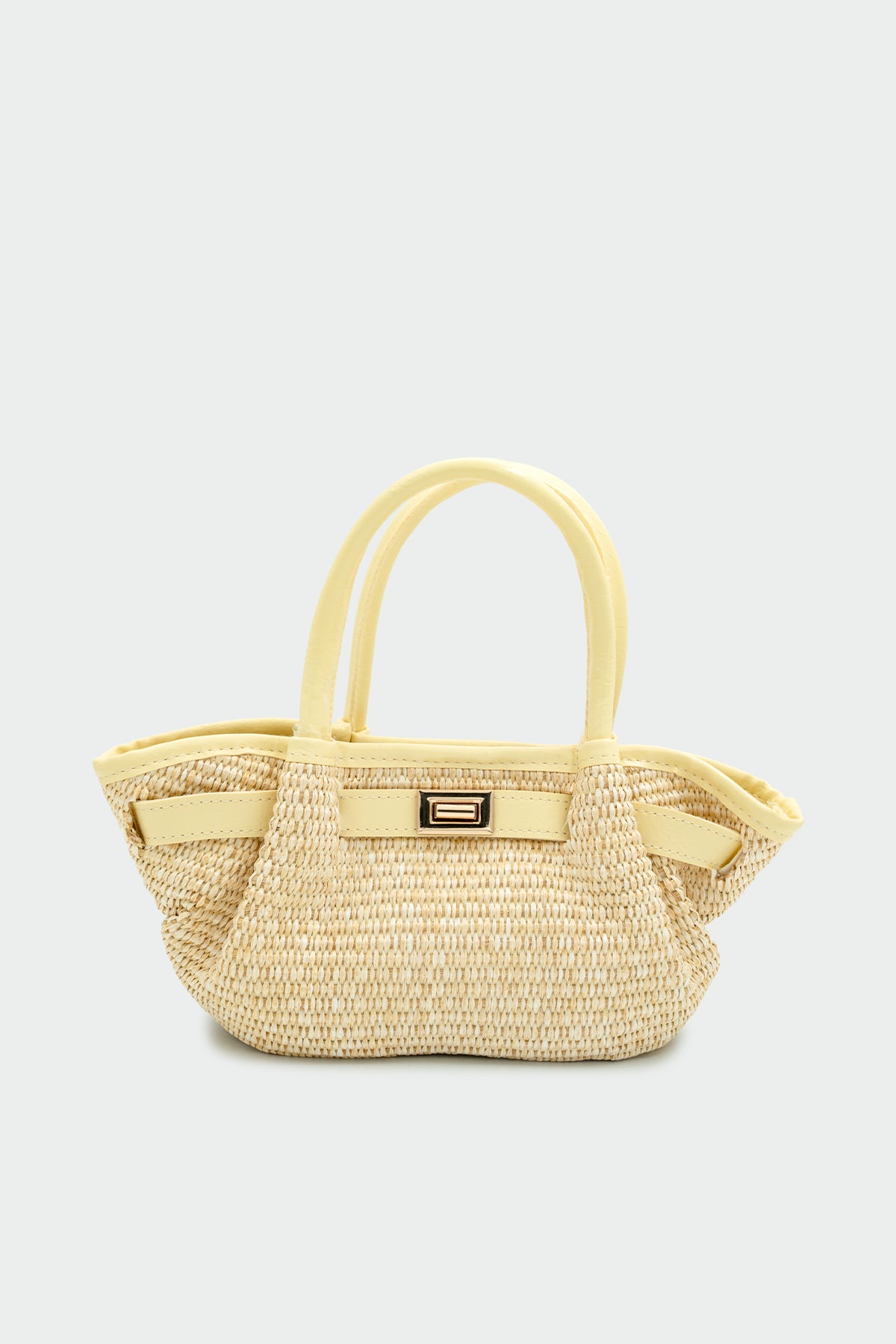 Edge Mini Hasır Çapraz Çanta - SARI