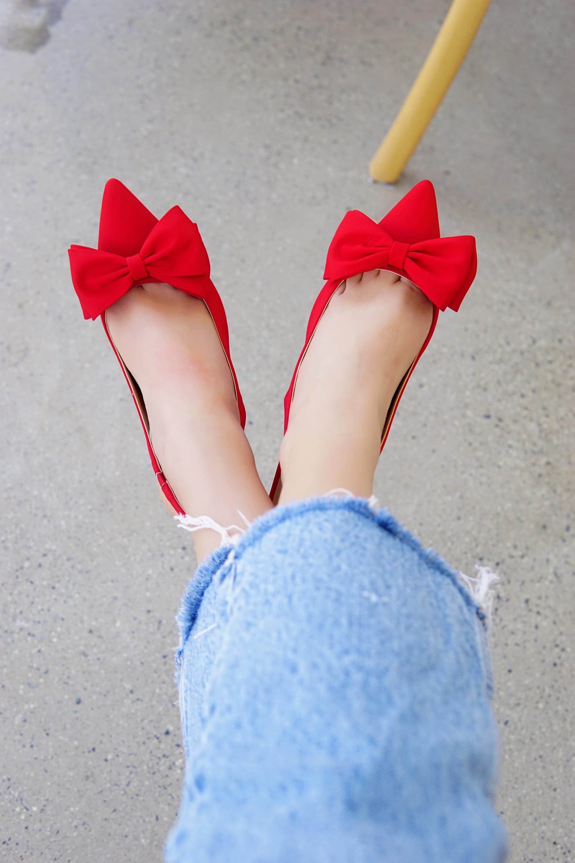 MARİBEL FİYONKLU TOPUKLU AYAKKABI - KIRMIZI