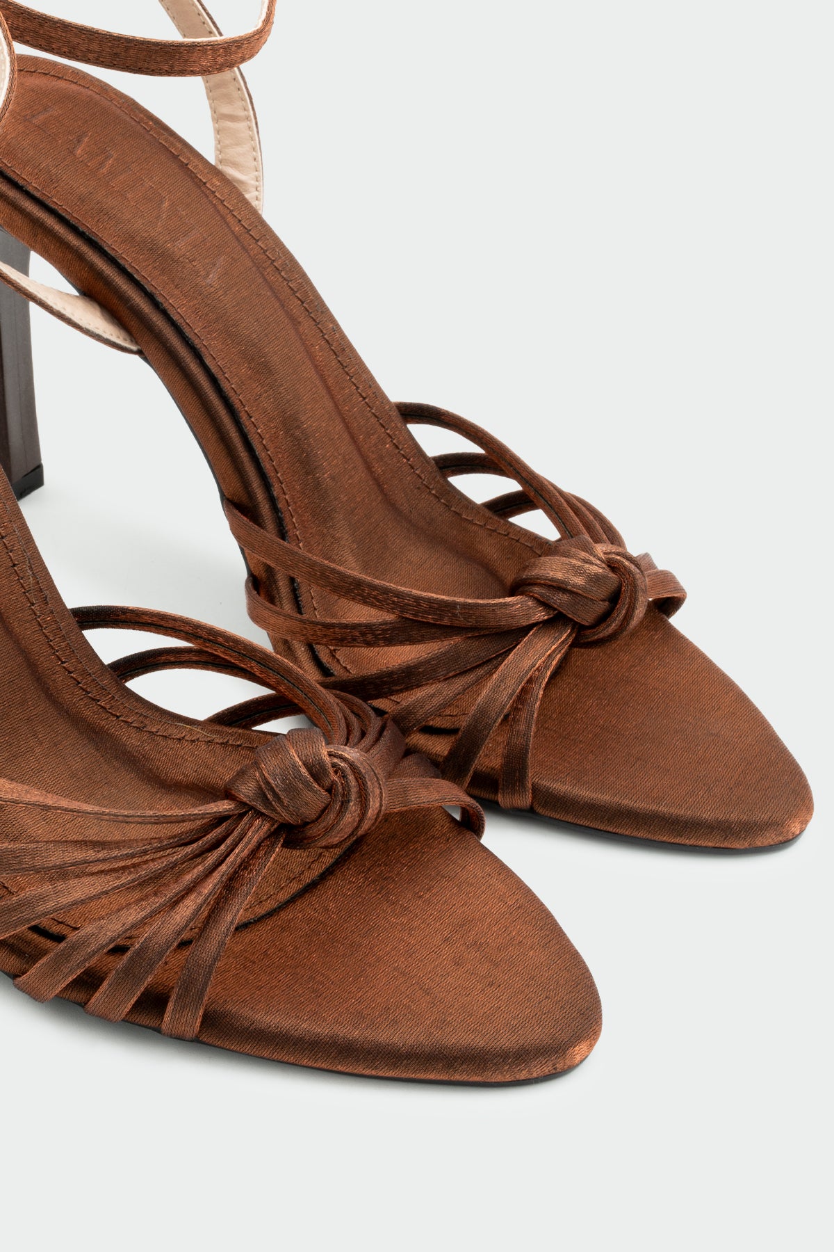 Waster Düğüm Detaylı Kadın Topuklu Ayakkabı - BAKIR