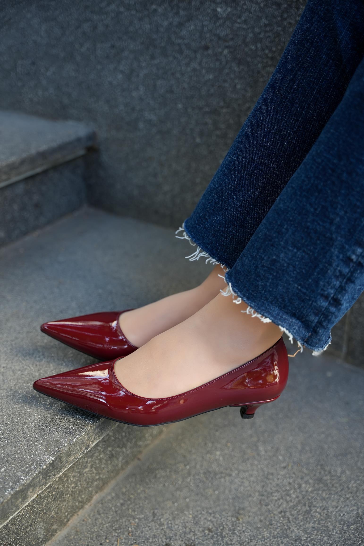 CENNY TOPUKLU AYAKKABI - BORDO RUGAN