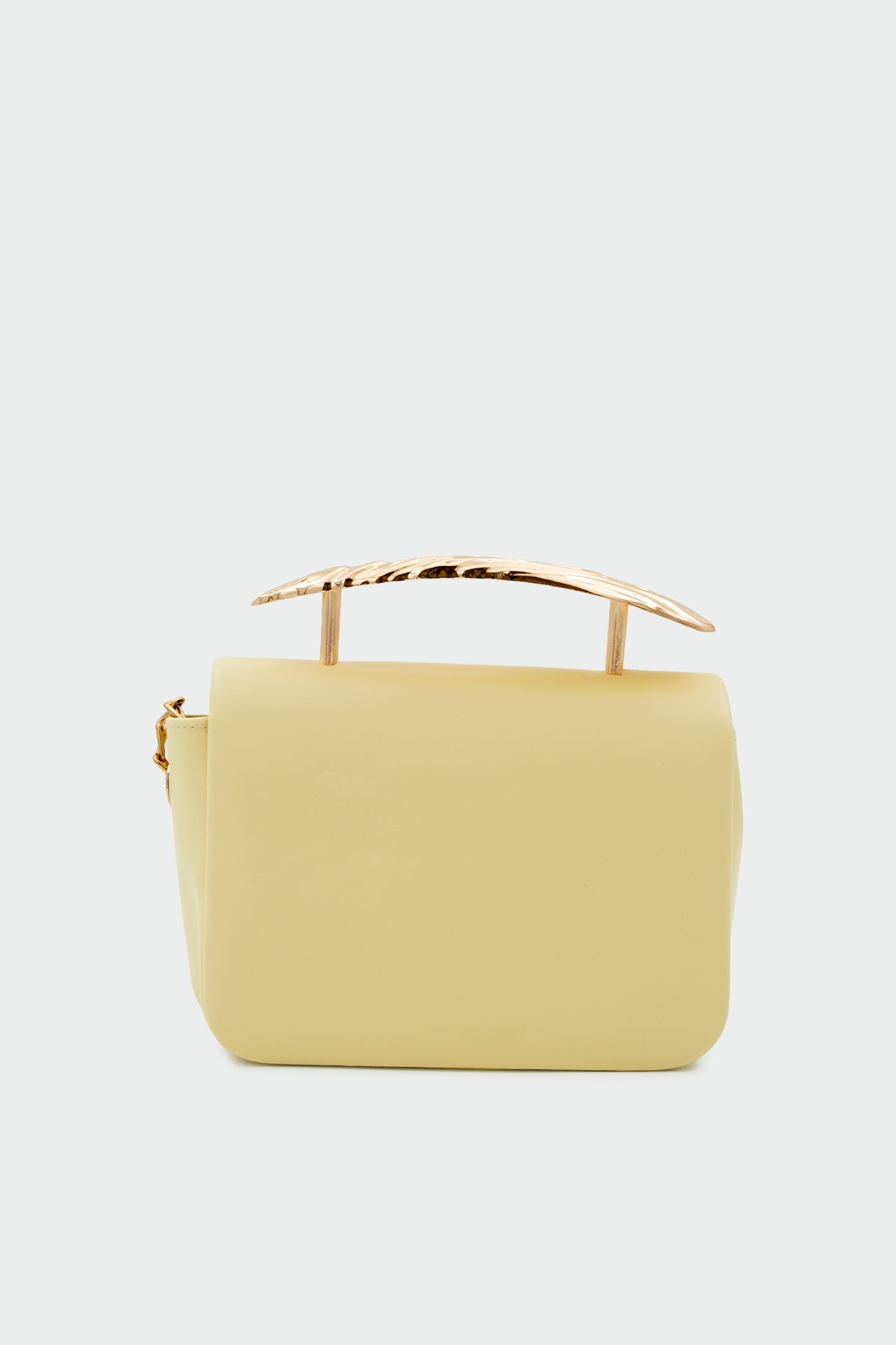 Jesy Gold Aksesuarlı Çapraz Kadın Çanta - SARI