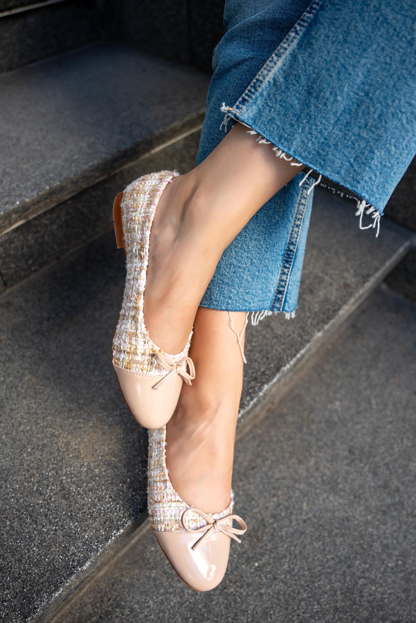 TERESA FİYONK DETAYLI BABETT - NUDE TÜVİD