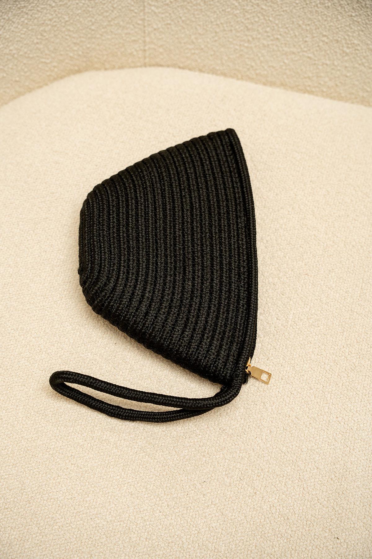 Condy Hasır Çanta - SİYAH