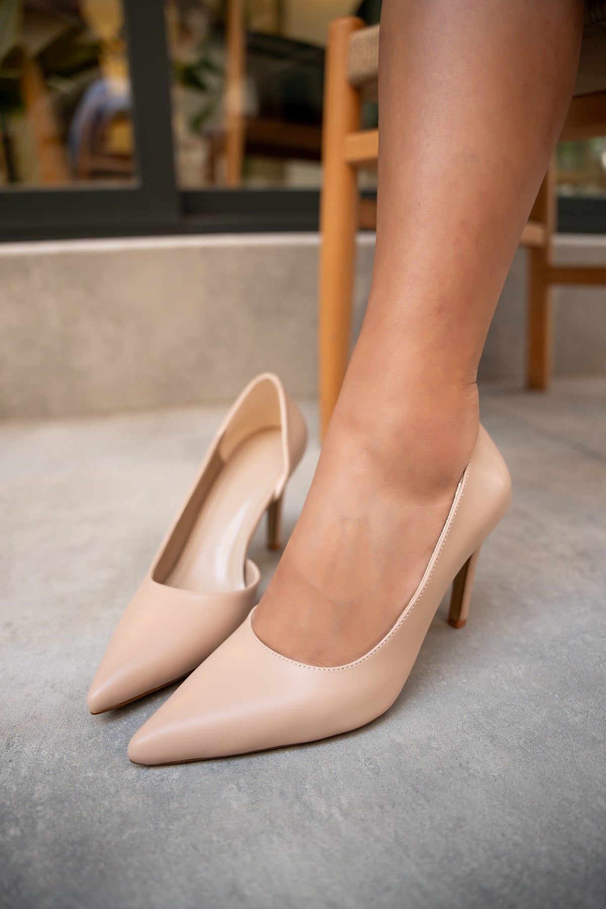 Shia Topuklu Ayakkabı - NUDE DERİ