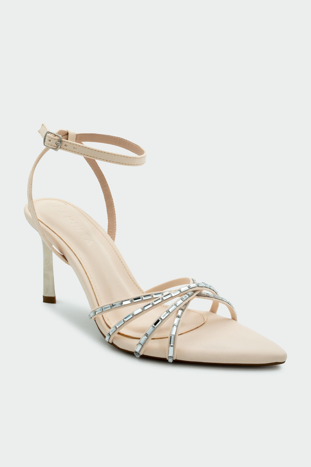 Skate Kristal Taşlı Kadın Topuklu Ayakkabı - TEN SATEN