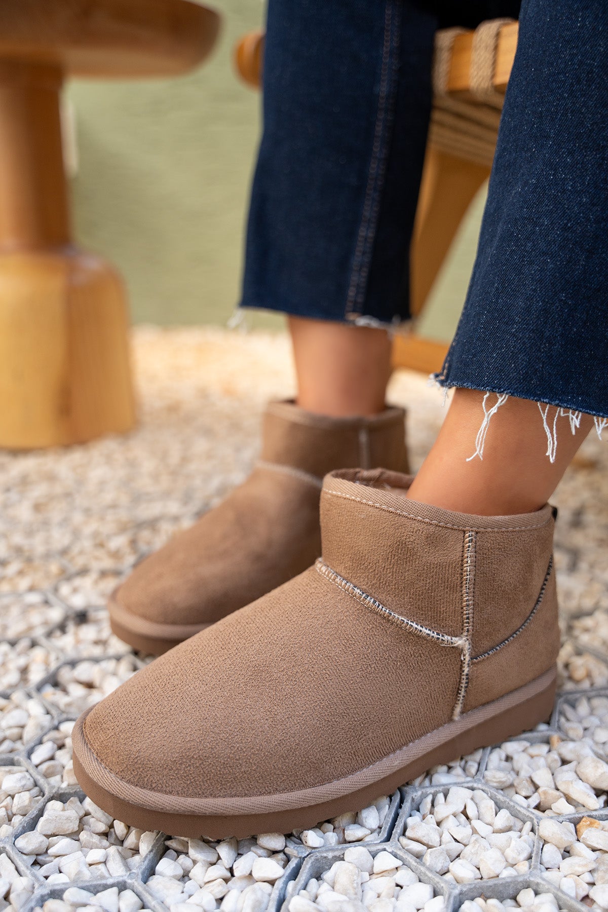 Toxy Kürklü Bot - VİZON SÜET