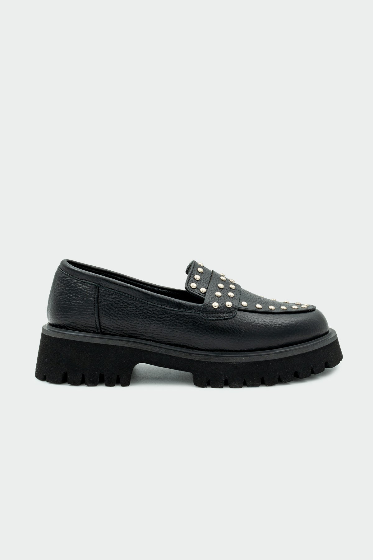 Sorley Troklu Hakiki Deri Loafer - SİYAH