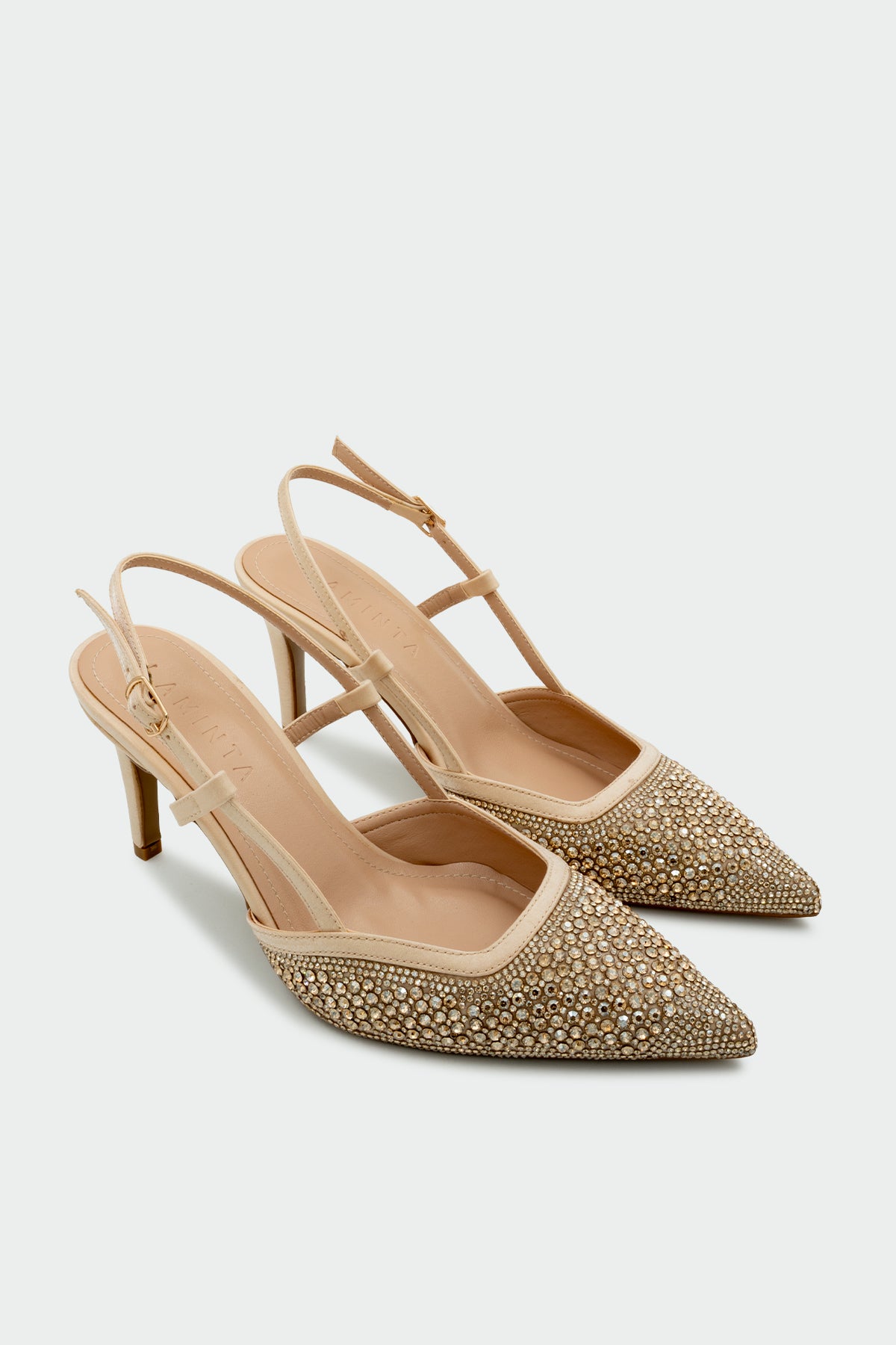 İnzagi Taş İşleme Detaylı Kadın Topuklu Ayakkabı - TEN