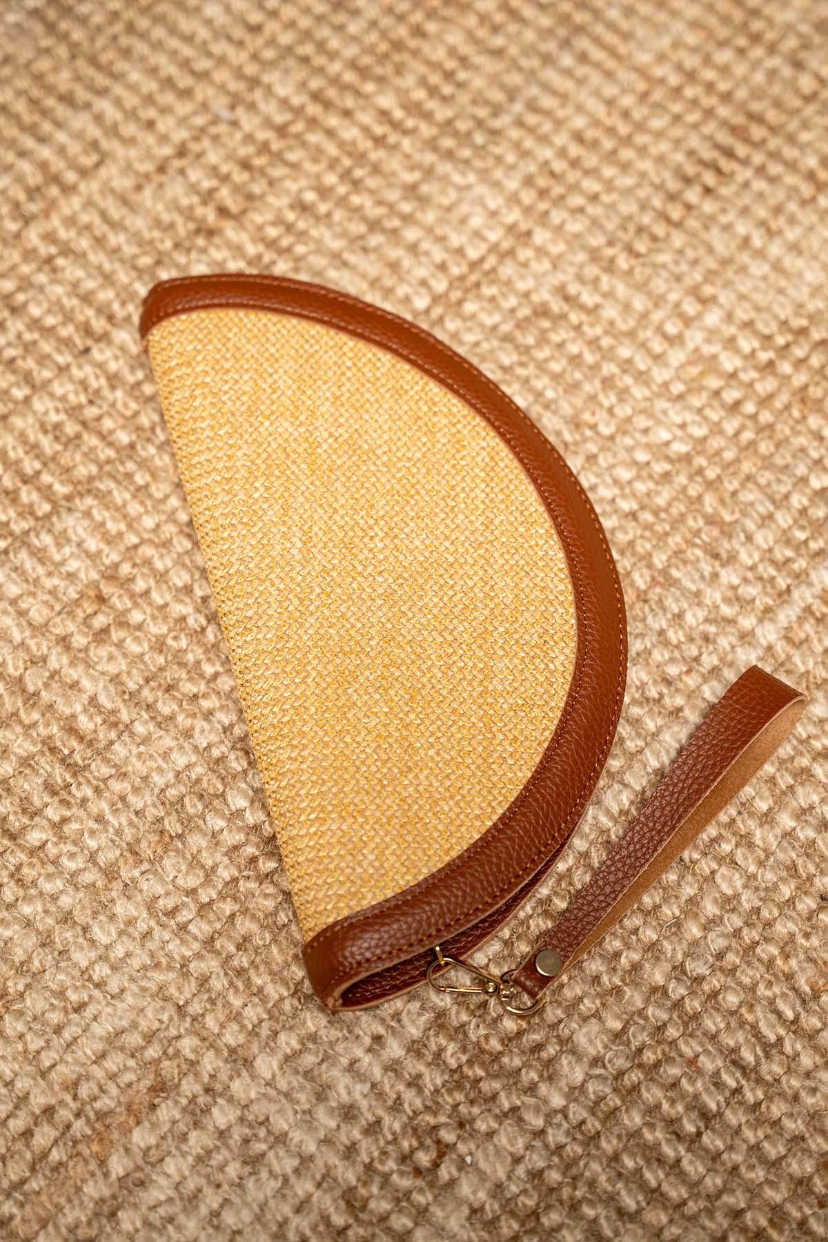 Areyo Hasır Oval Clutch - TABA