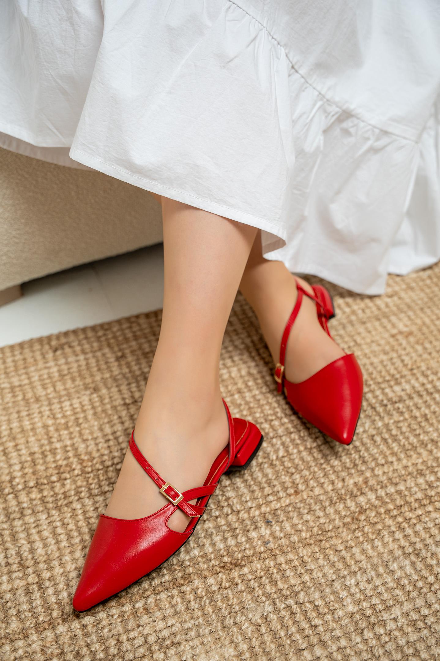 Scrup Tokalı Babet - KIRMIZI