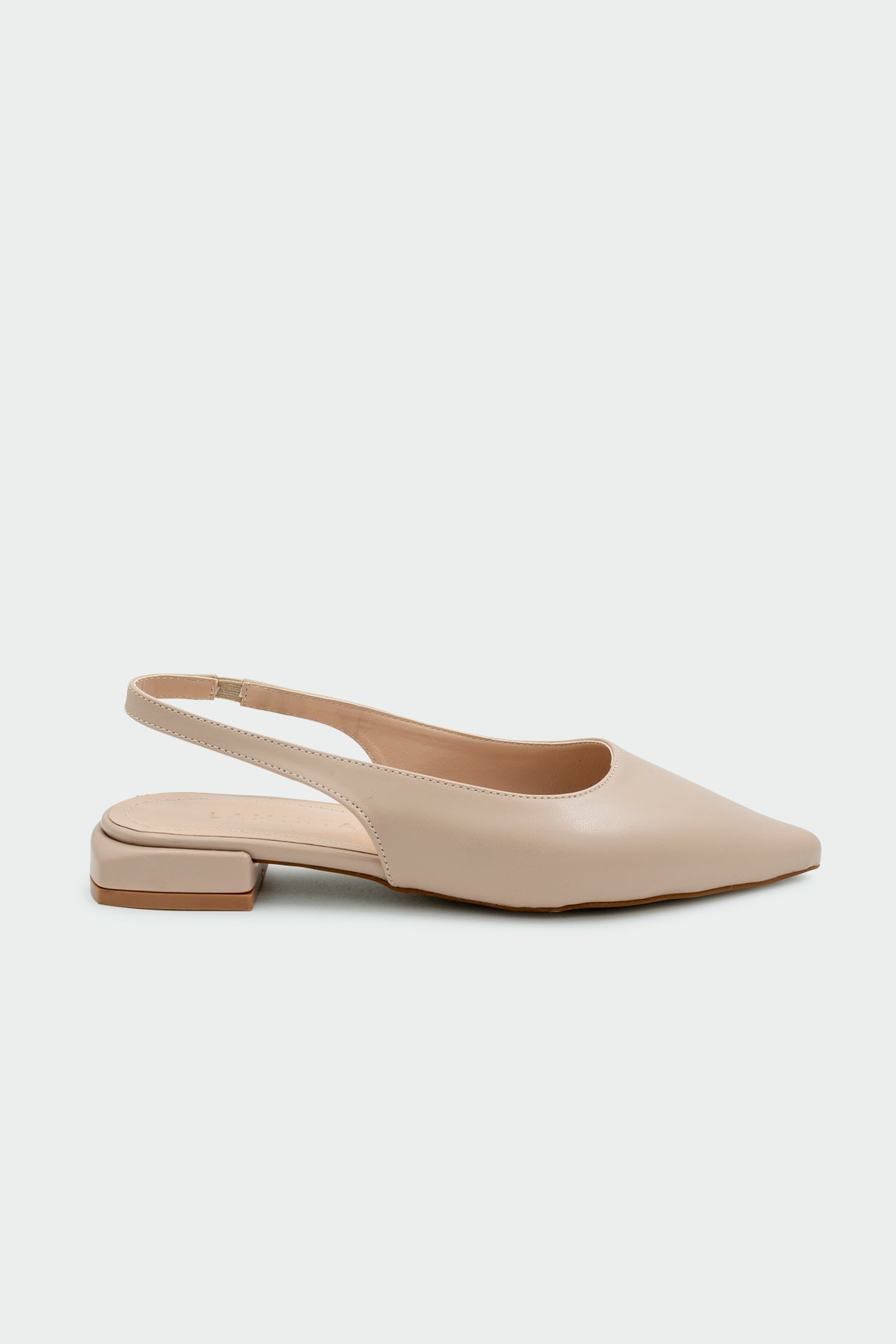 Crown Düz Sivri Burun Kadın Babet - NUDE